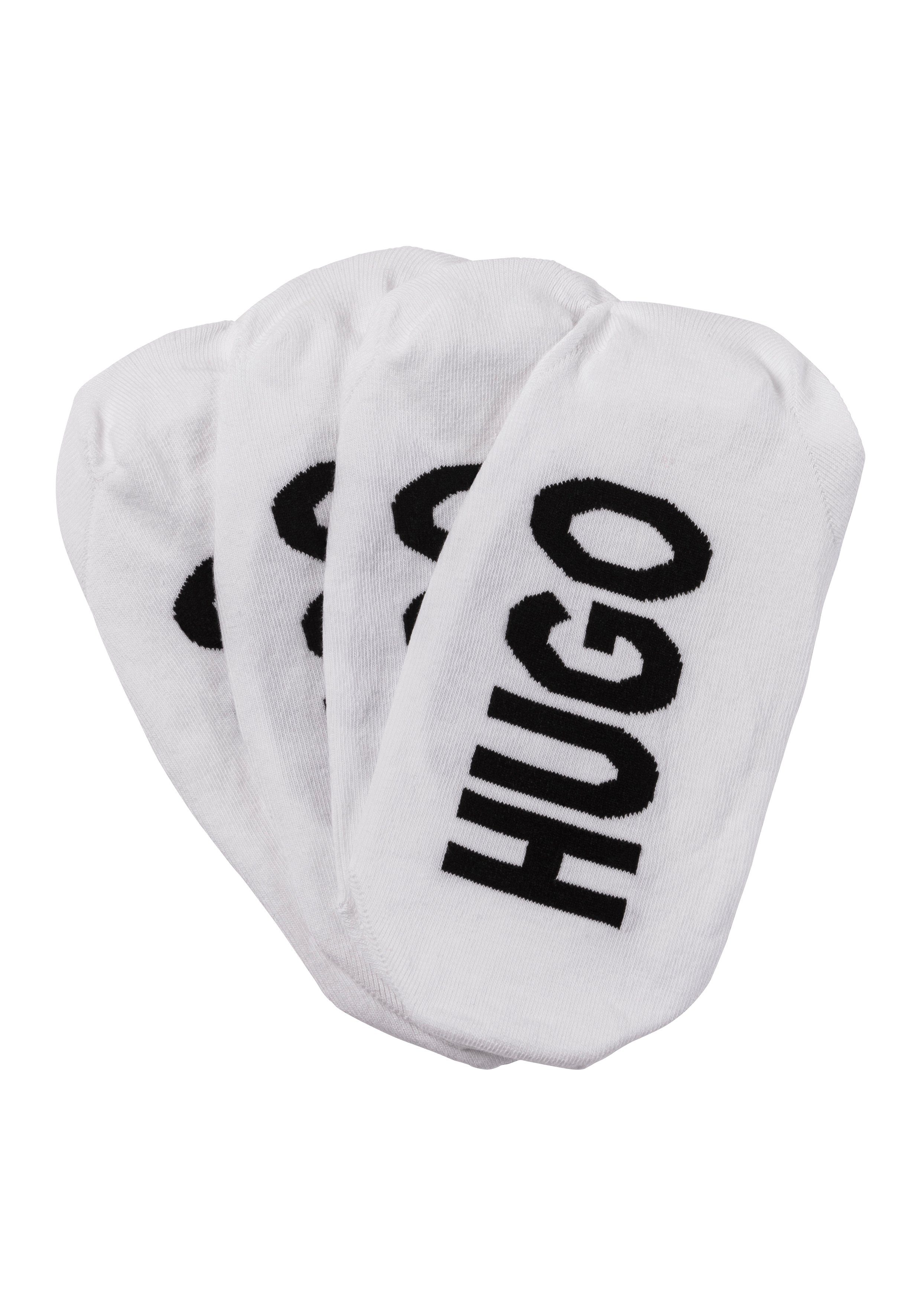 HUGO Sneakersocken 2P INVISIBLE W (Packung, 2-Paar, 2er) mit Hugo Logoschriftzug unter der Sohle
