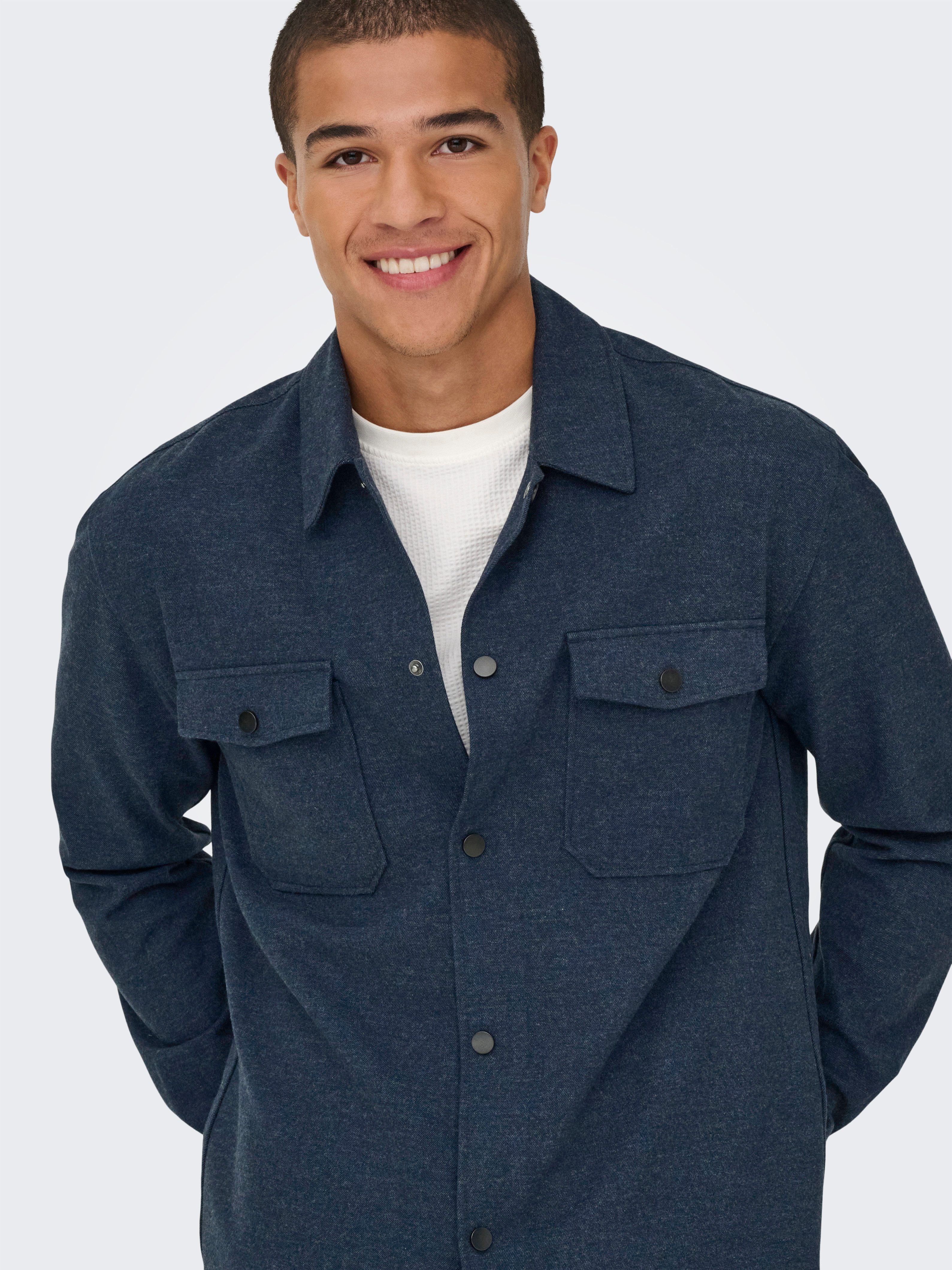 ONLY & SONS Langarmhemd ONSMARK BRUSHED 0353 OVERSHIRT günstig online kaufen
