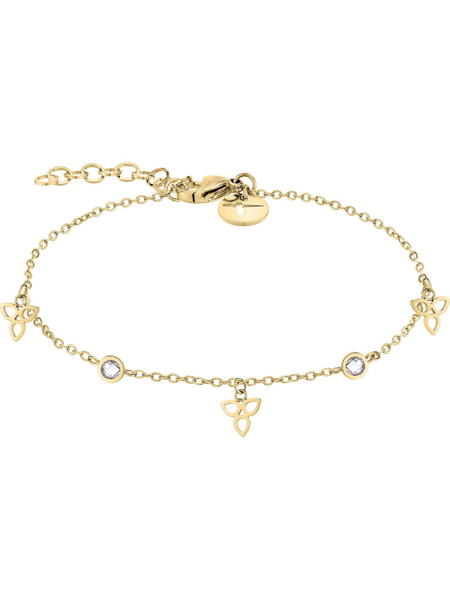 Tamaris Edelstahlarmband Tamaris Damen-Armband Edelstahl 2 Zirkonia, Modern