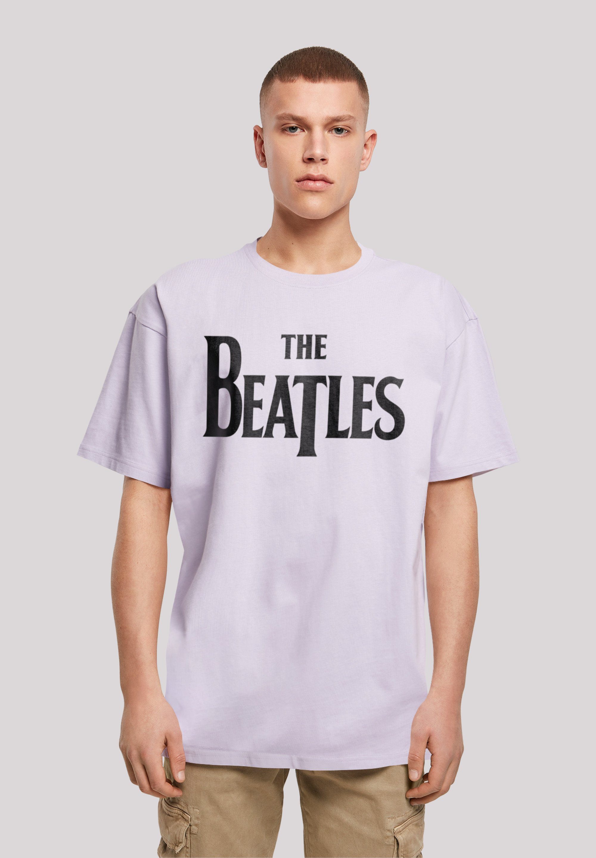 Print T-Shirt T The Beatles Band Black Drop Logo F4NT4STIC lilac