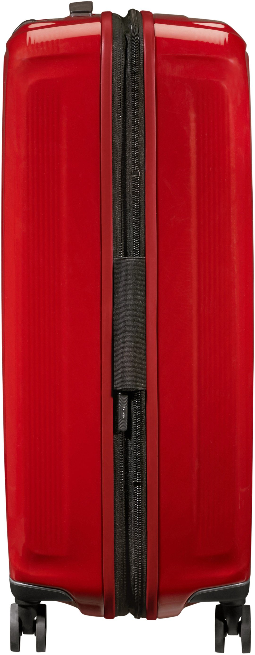 4 69 Samsonite Rollen, Red Metallic Nuon, Volumenerweiterung cm, Hartschalen-Trolley mit