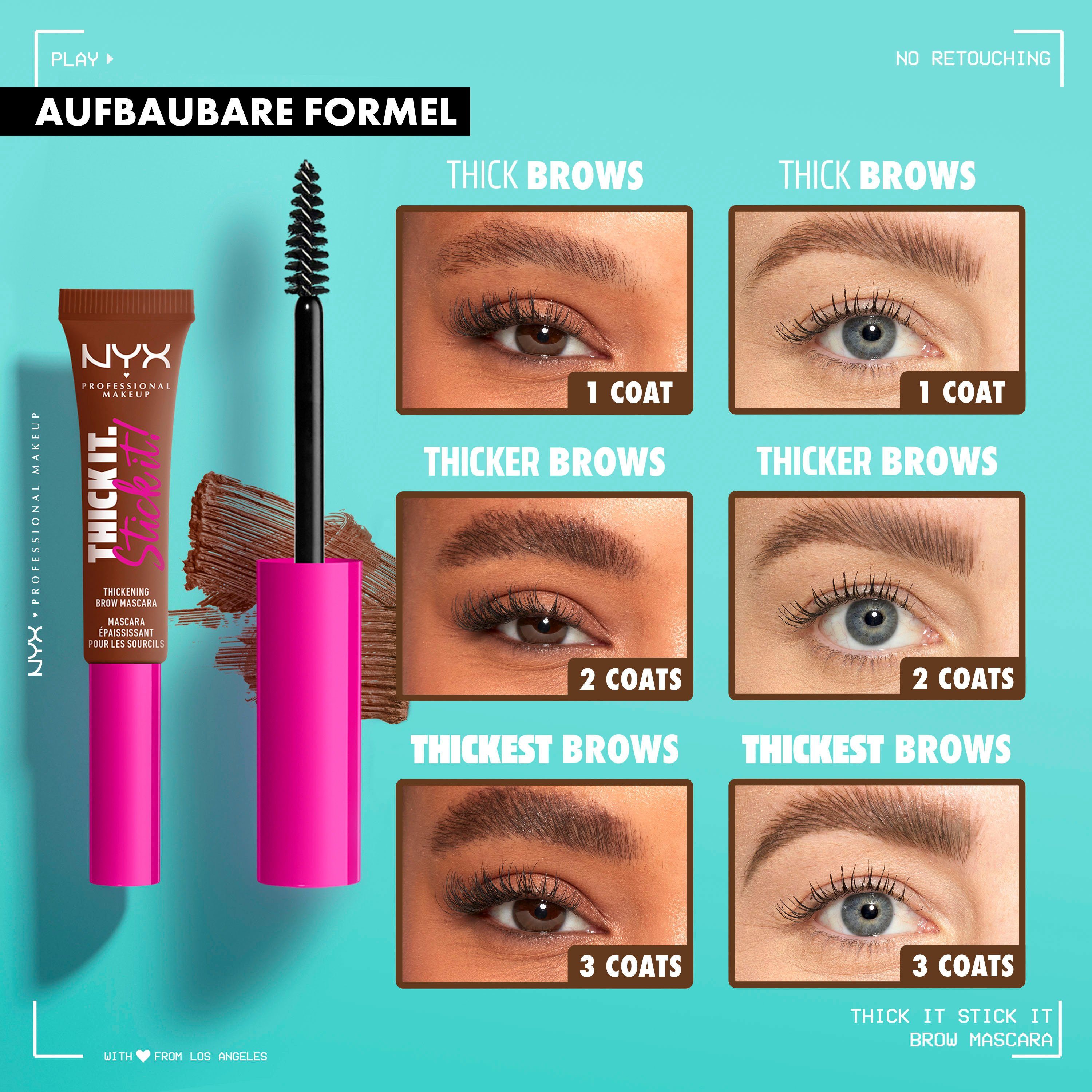 NYX Augenbrauen-Kosmetika Professional Makeup Brow Mascara taupe