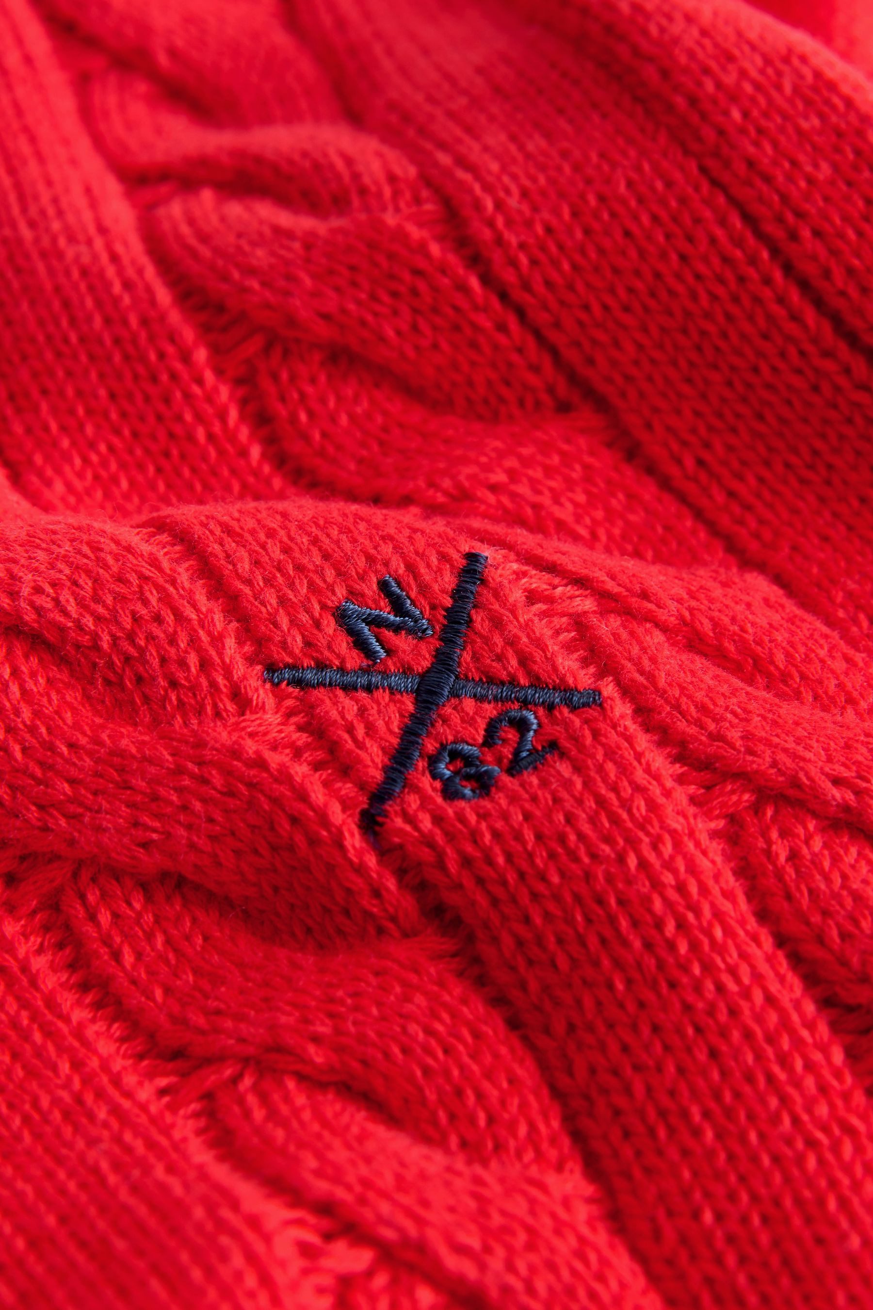 Next Rundhalspullover Pullover mit Zopfstrickmuster und Rundhals (1-tlg)