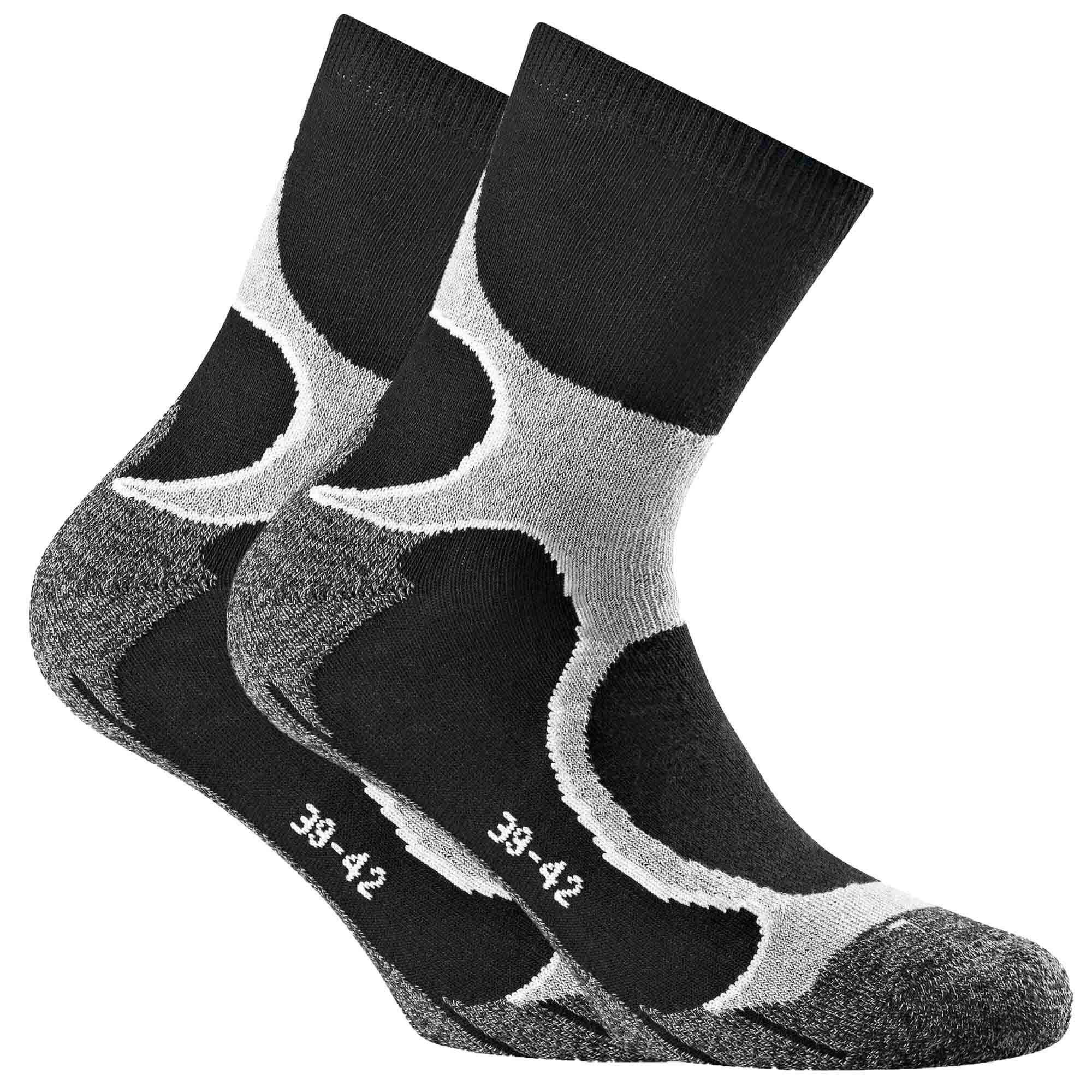 Rohner Socks Sportsocken Unisex Grau Quarter Pack Socken, - Running 2er