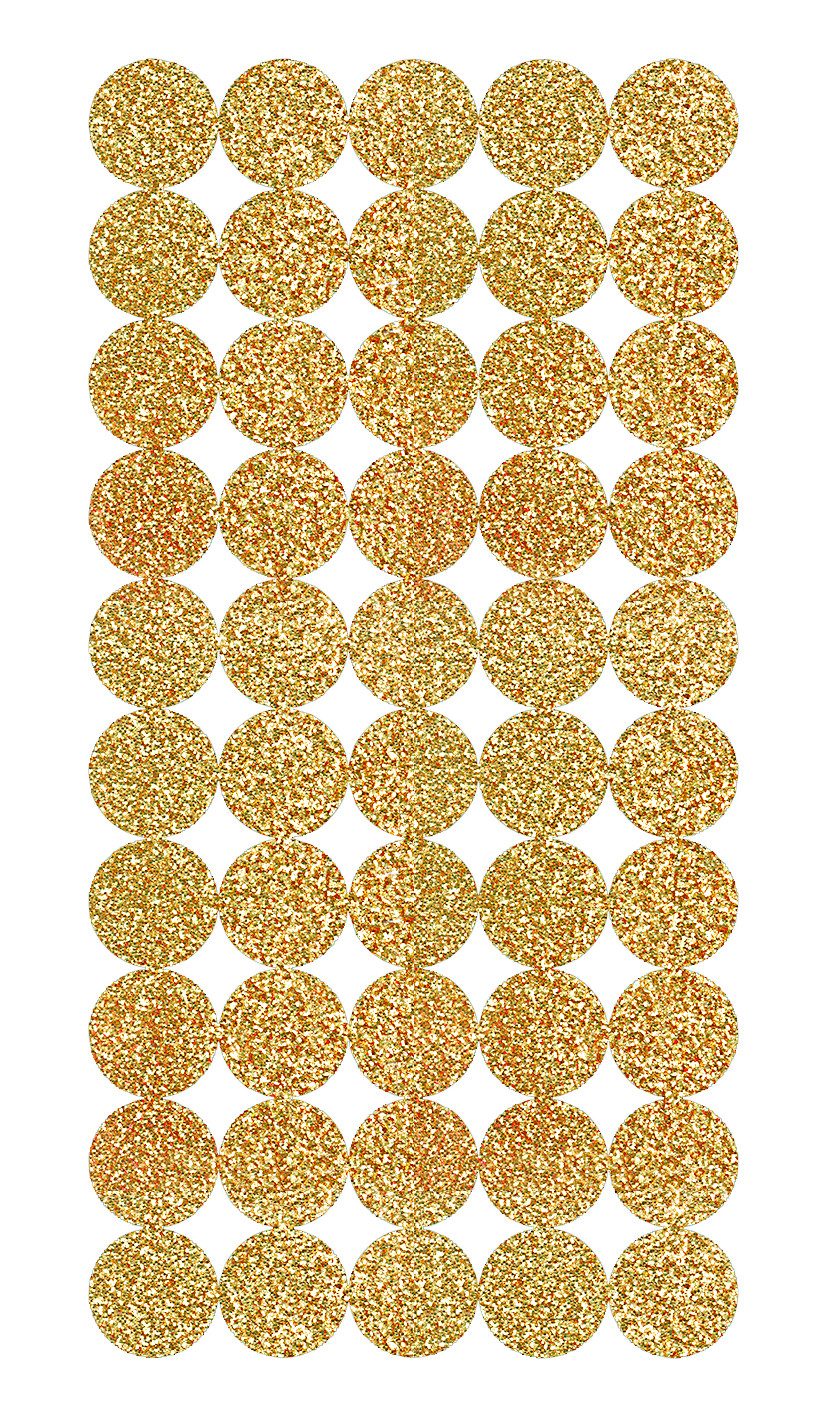 Rico Design Sticker Kreise, (4-tlg), gold, 200 Stück