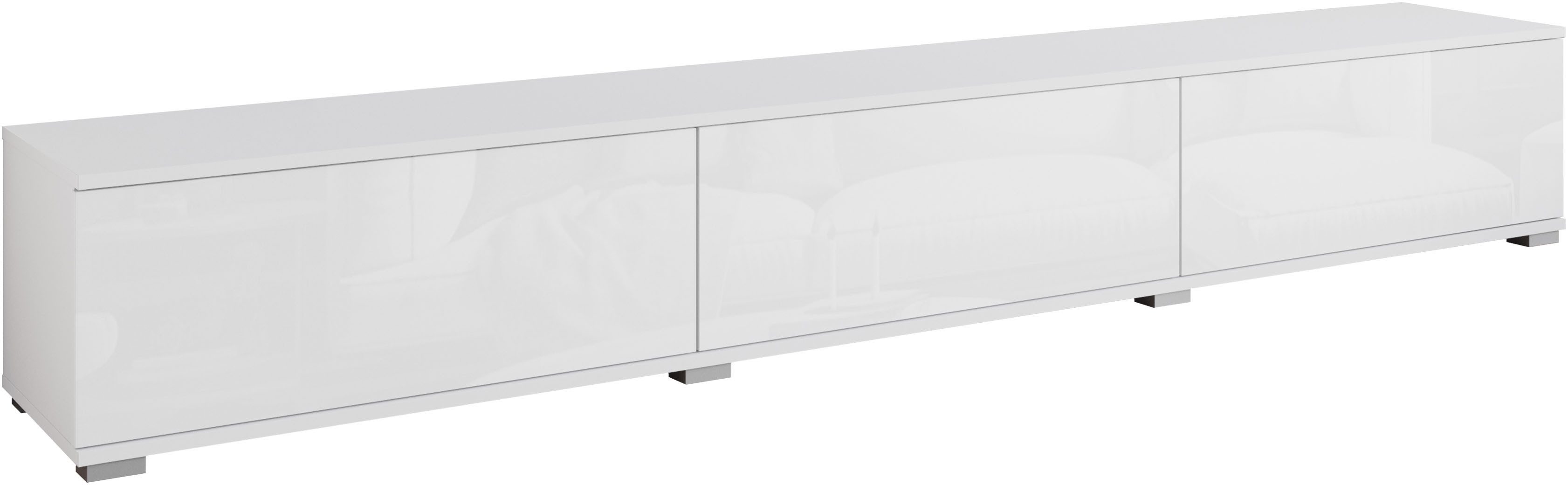 OTTO home Lowboard Kenia TV-Schrank, 220 cm breit, mit 3 Klappen (1 St), Stand- oder Hängemontage, stilvolles Design – Bild 2 von 5
