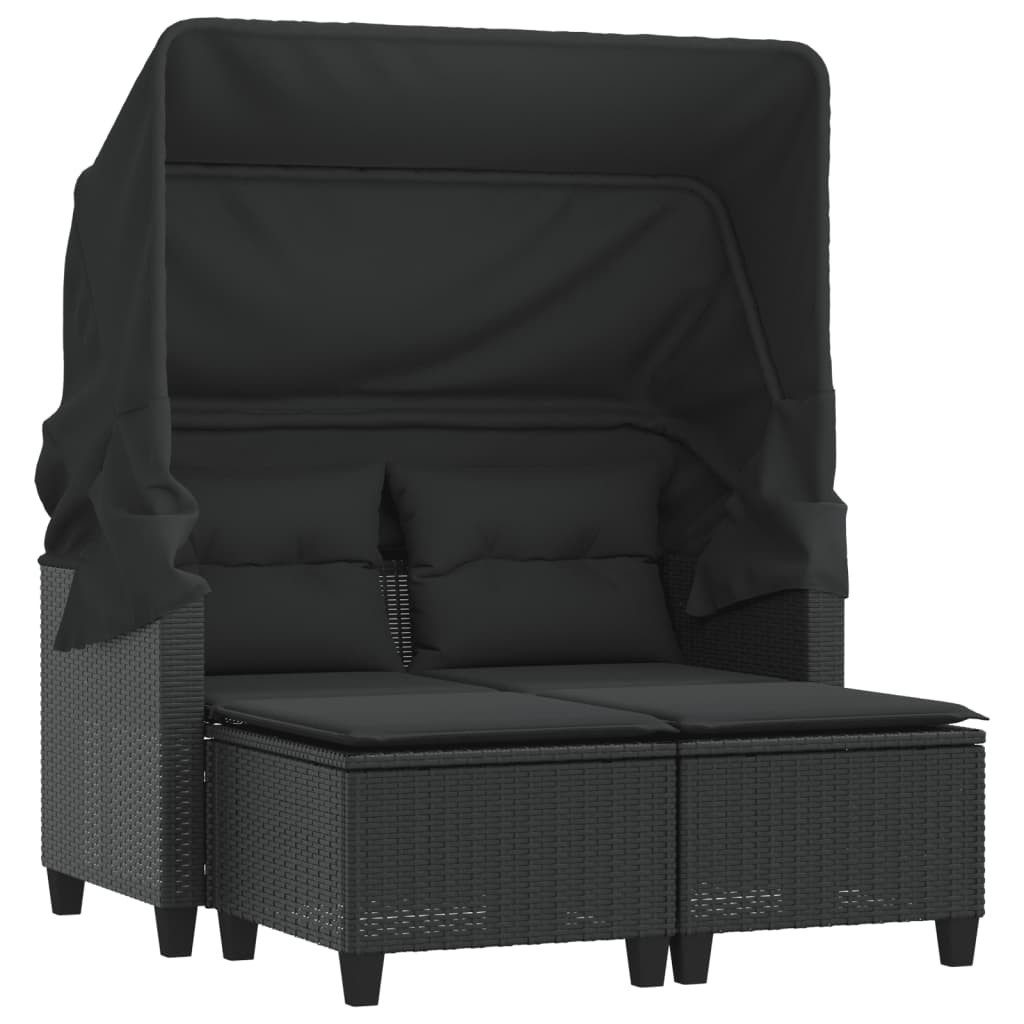 vidaXL Sofa, Gartensofa 2-Sitzer mit Dach günstig online kaufen