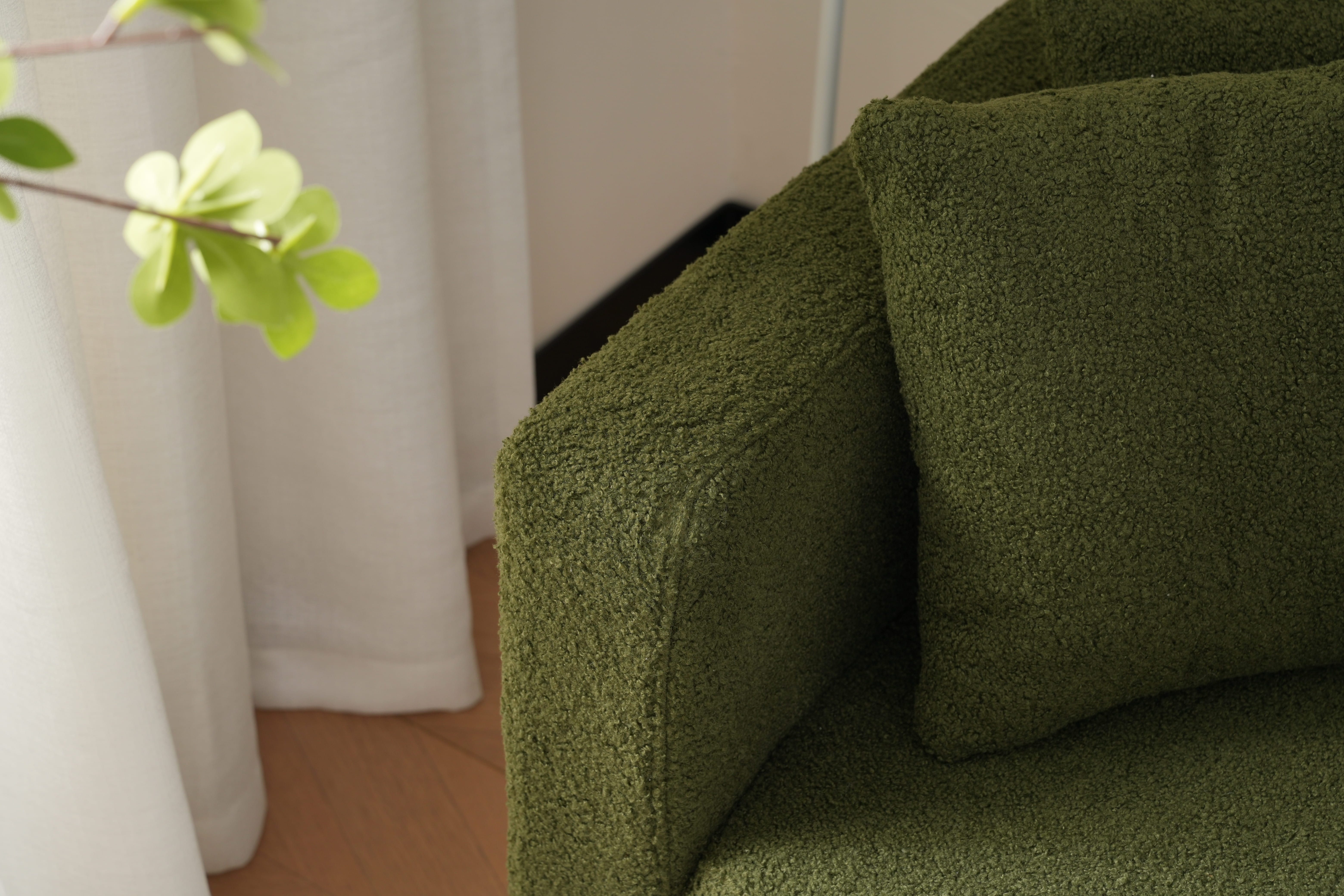 BlingBin Schlafsofa Big-Sofa Loungesofa Länge 175CM, 1 Teile, Schlafsofa mit Sherpa-Stoff und Schwammfüllung