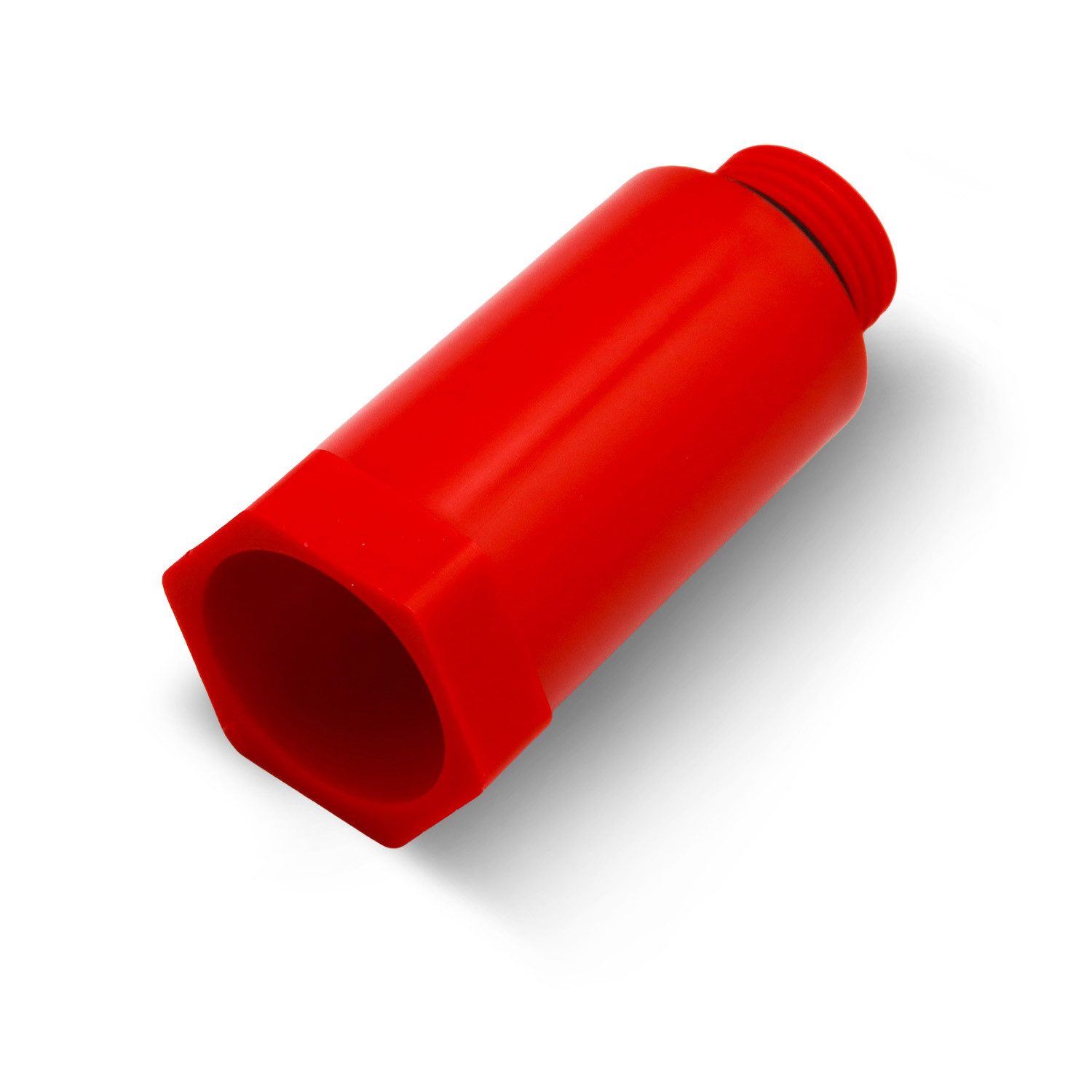 Haas Otto Gewindefitting Roter Baustopfen 1/2 Zoll für Warmwasserleitungen