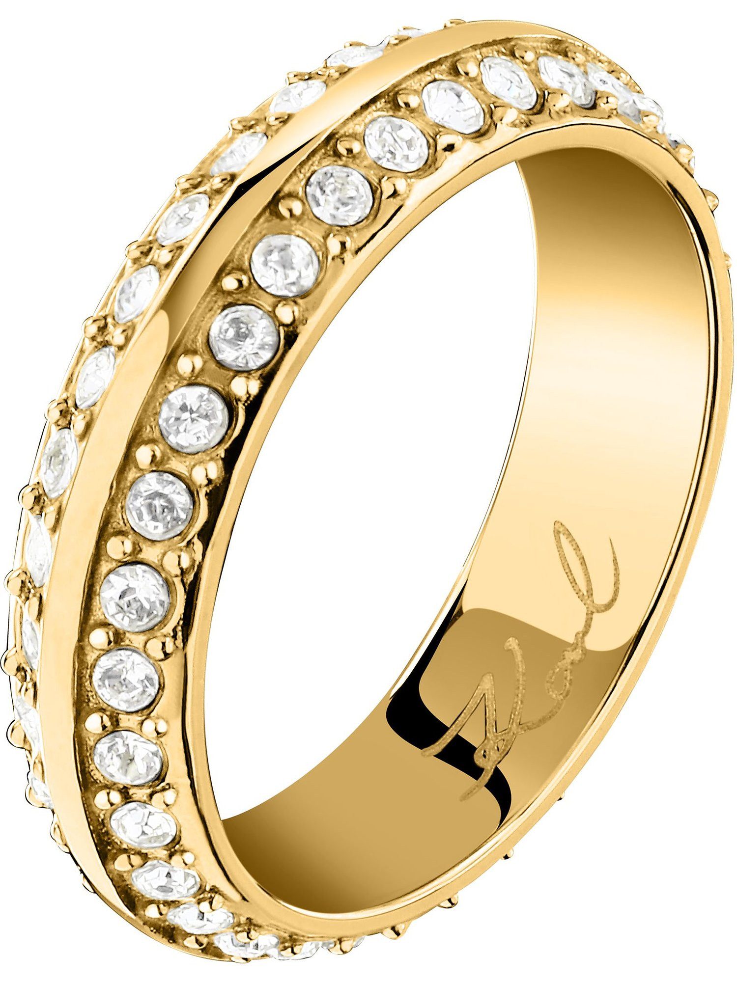 KARL LAGERFELD Fingerring Karl Lagerfeld Damen-Damenring Edelstahl Kristall, Kristall