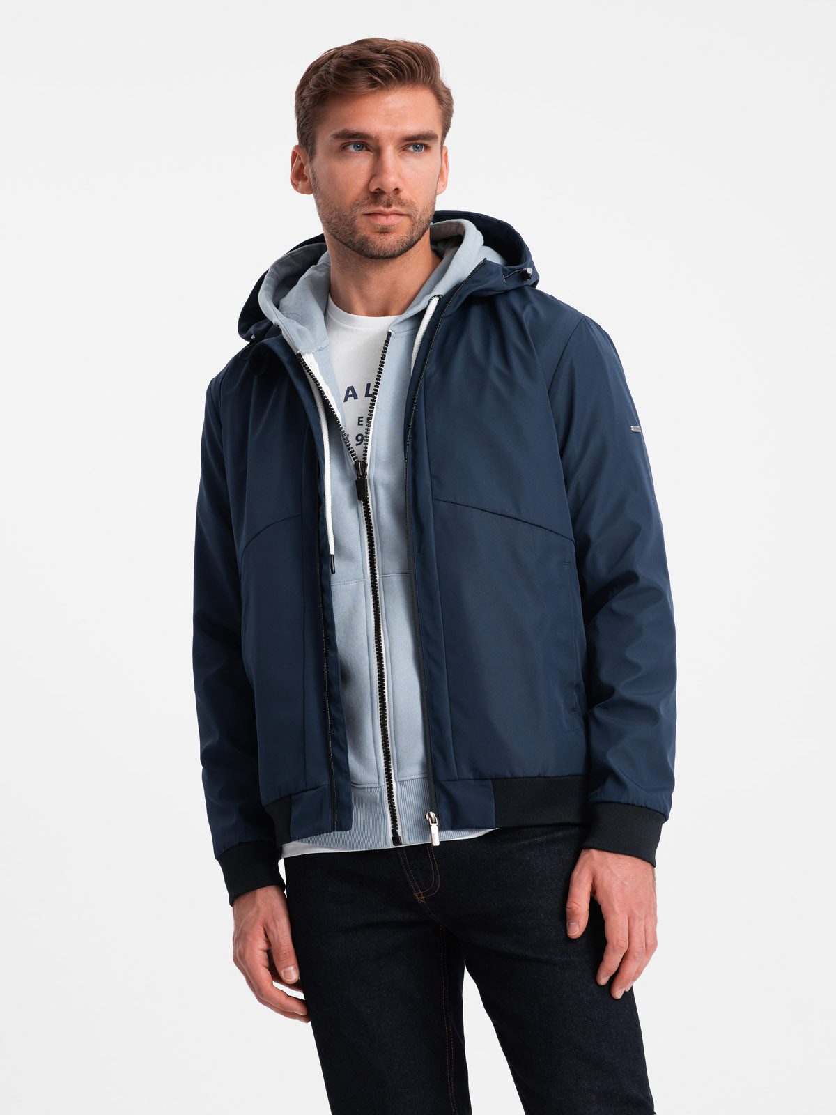 OMBRE Regenjacke Leichte Herrenjacke mit Kapuze günstig online kaufen