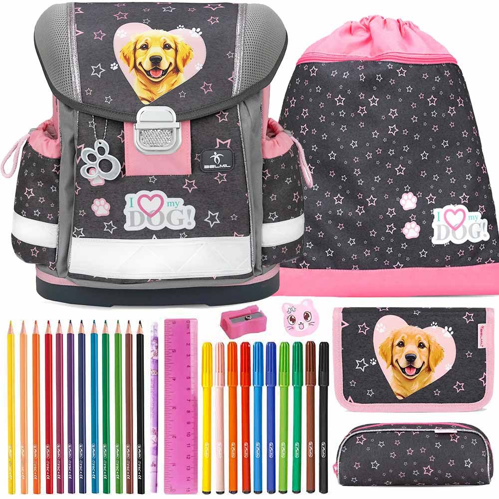 Schulranzen Set Classy 10-teilig 2025 Mädchen Starry Paws Retriever