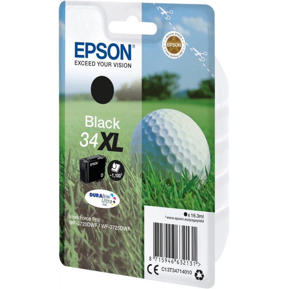 Epson Epson 34XL DURABrite Ultra Tintenpatrone schwarz Druckzubehör Tintenpatrone (Original, Pigmenttinte: wisch- und wasserfest)