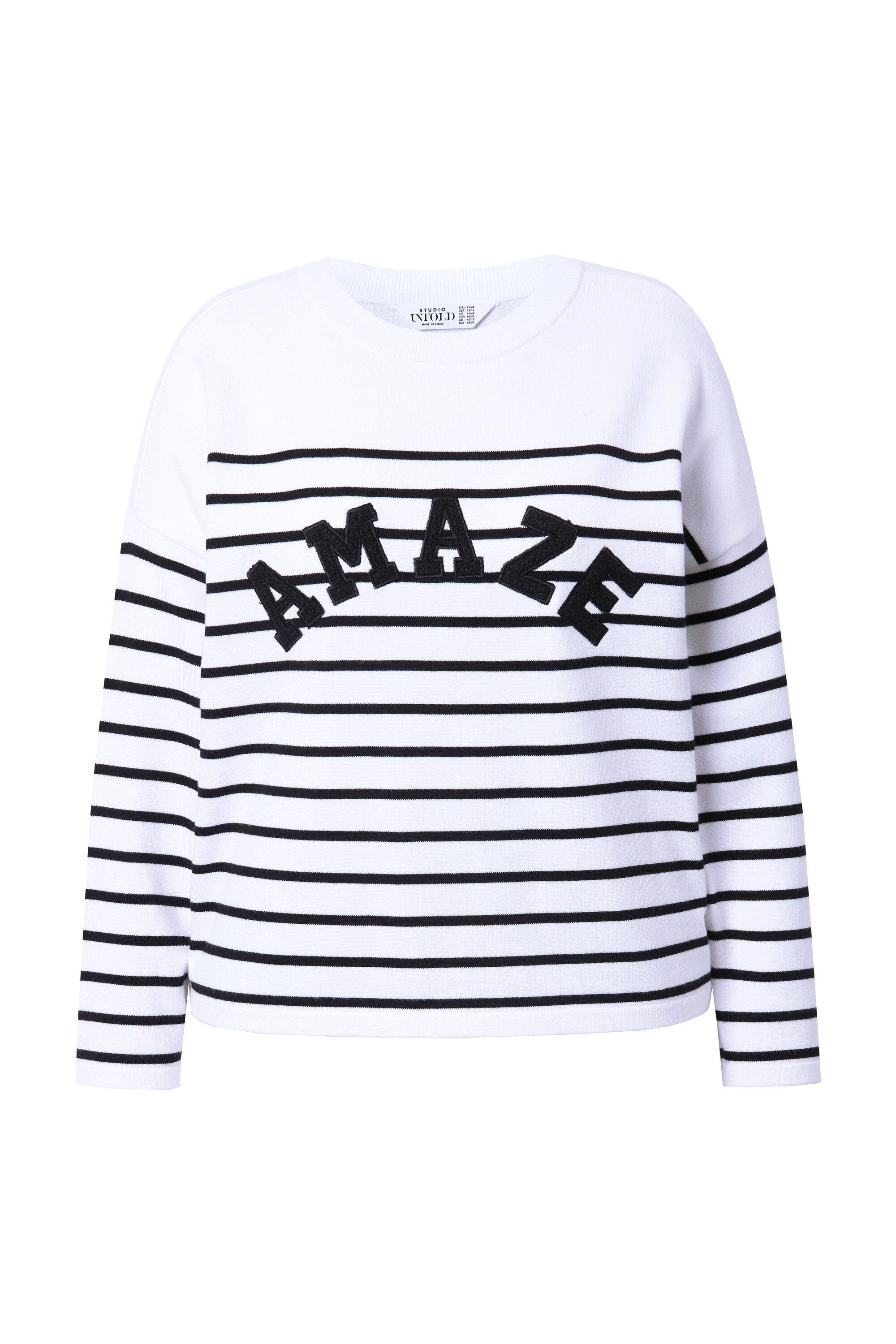 Strickpullover Pullover oversized Bretonstreifen Statement