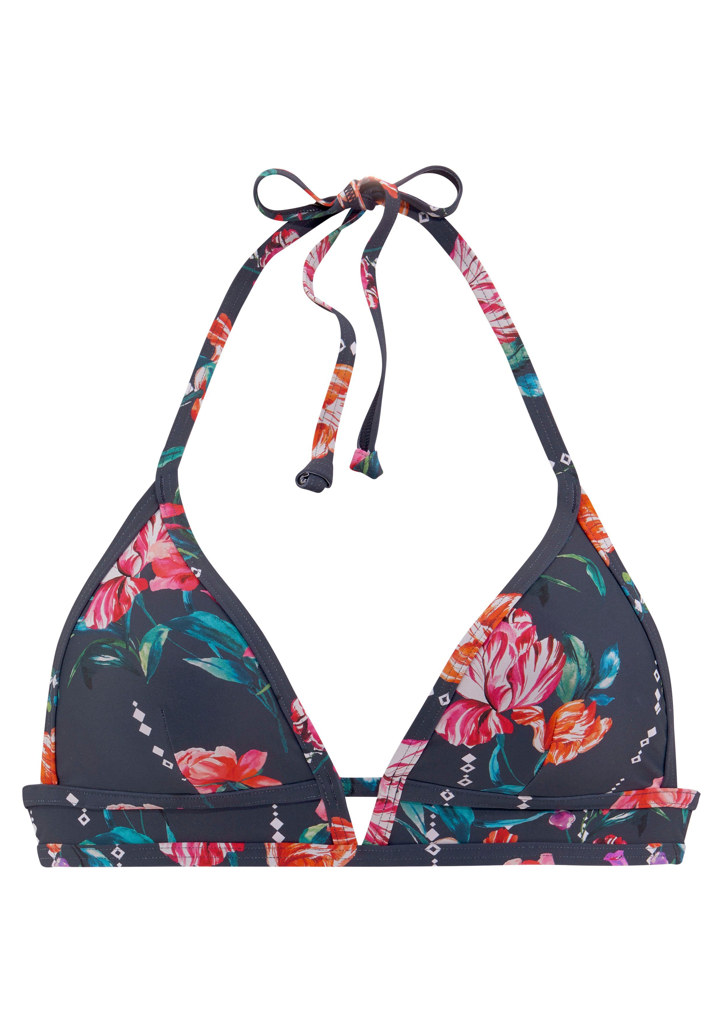 Sunseeker Triangel-Bikini-Top Modern, mit floralem Design
