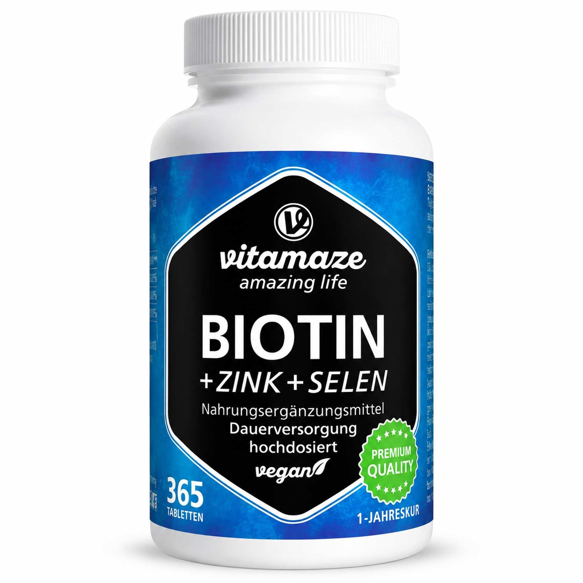 Vitamaze BIOTIN 10 mg hochdosiert+Zink+Selen Tabletten Kapseln