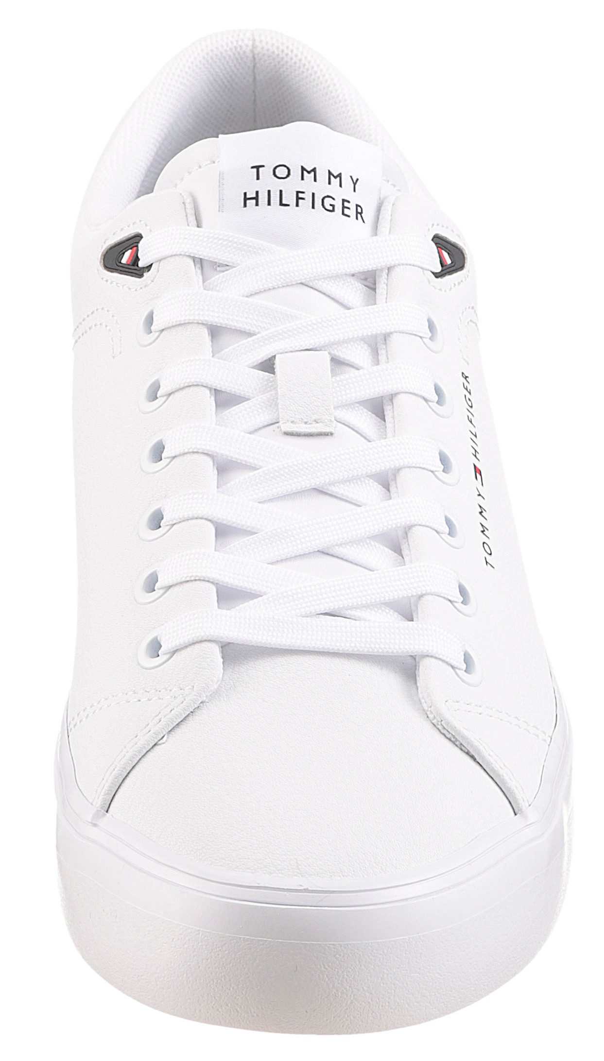 Tommy Hilfiger TH HI VULC CORE LOW LTH II ESS Sneaker, Freizeitschuh, Halbschuh, Schnürer in schmaler Form