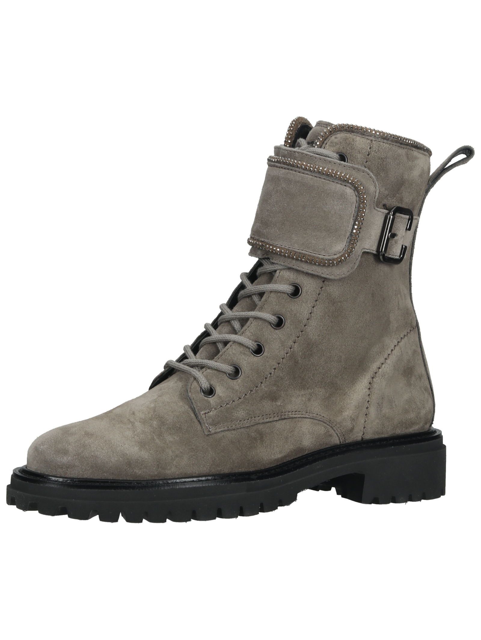 Paul Green Stiefelette Veloursleder Schnürstiefelette