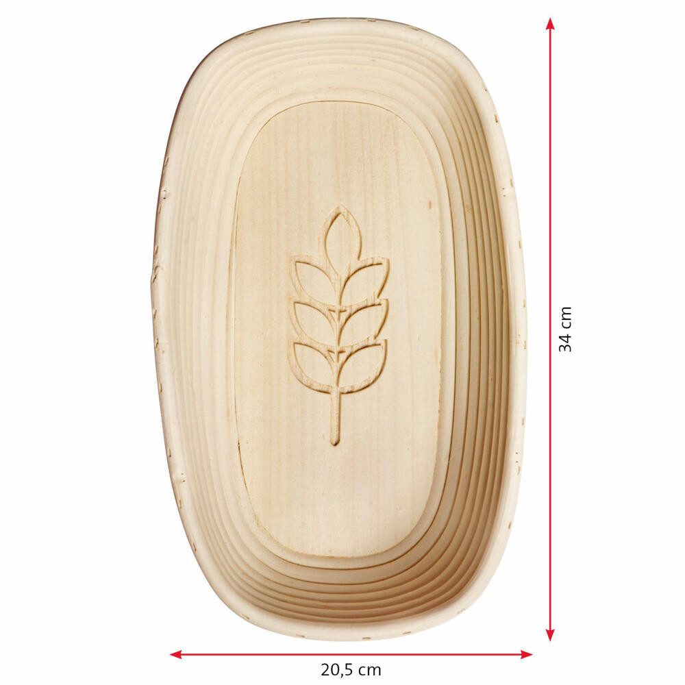 WESTMARK Brotbackform Gärkörbchen-Set, 2tlg., Gärkörbchen oval + Bezug, Mit Ähre