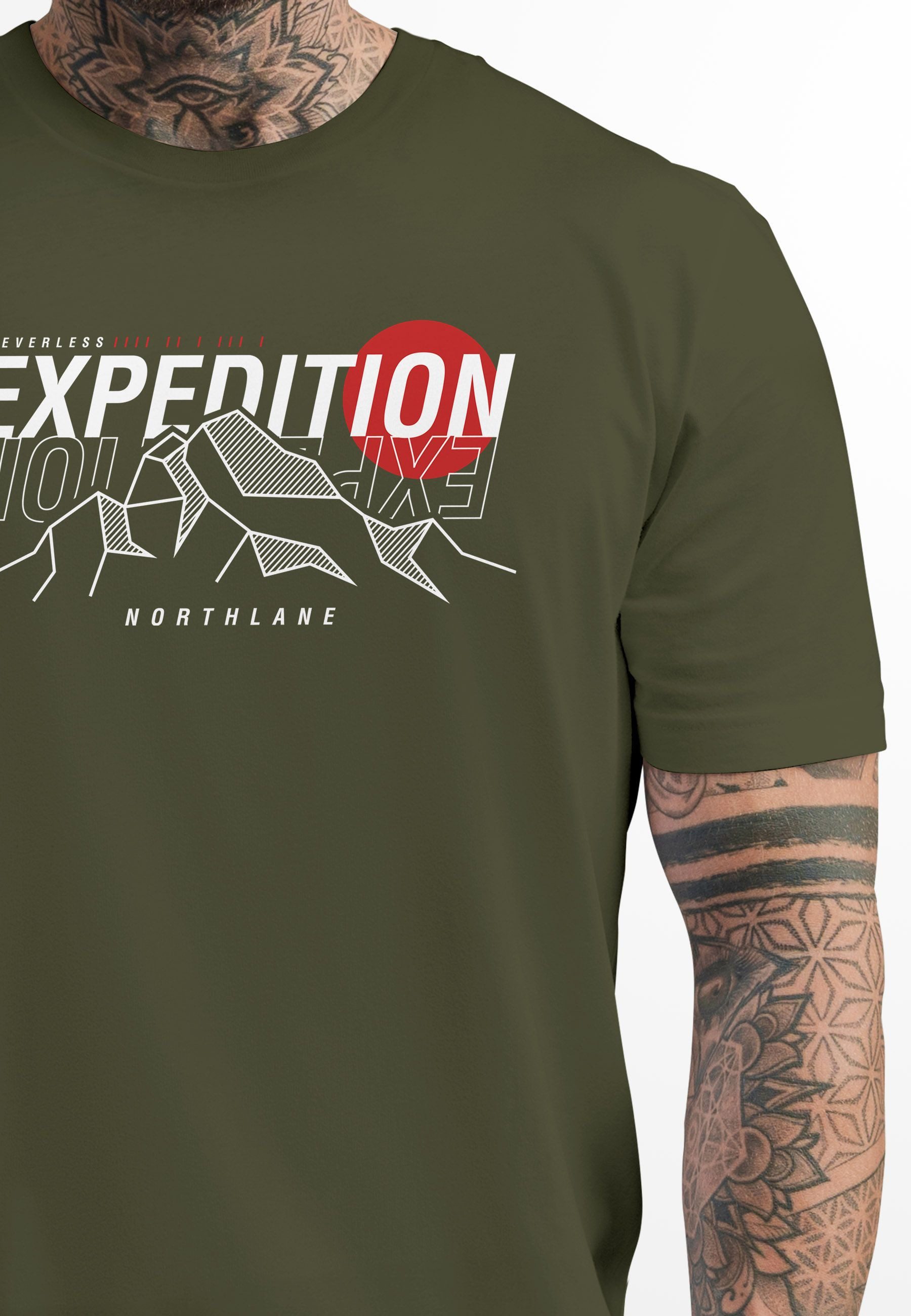 Neverless Print-Shirt Herren T-Shirt Outdoor Berge günstig online kaufen