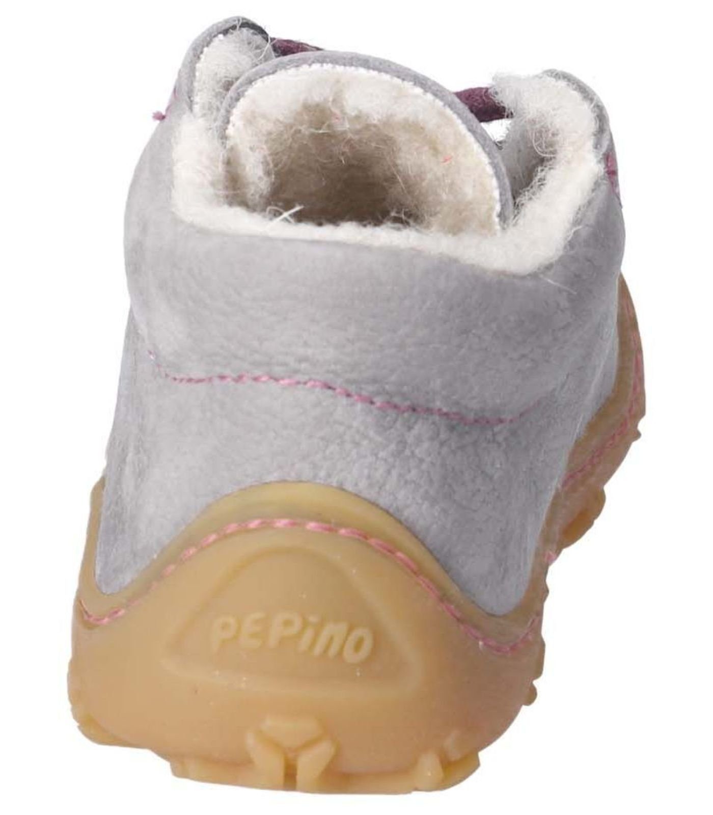 Lauflernschuh Halbschuhe Leder Pink Pepino Grau Ricosta