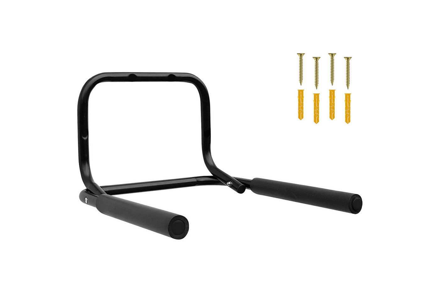 Wellgro Fahrradhalter Wand Fahrradhalter - Stahl, schwarz, klappbar, Tragkraft bis 50 kg