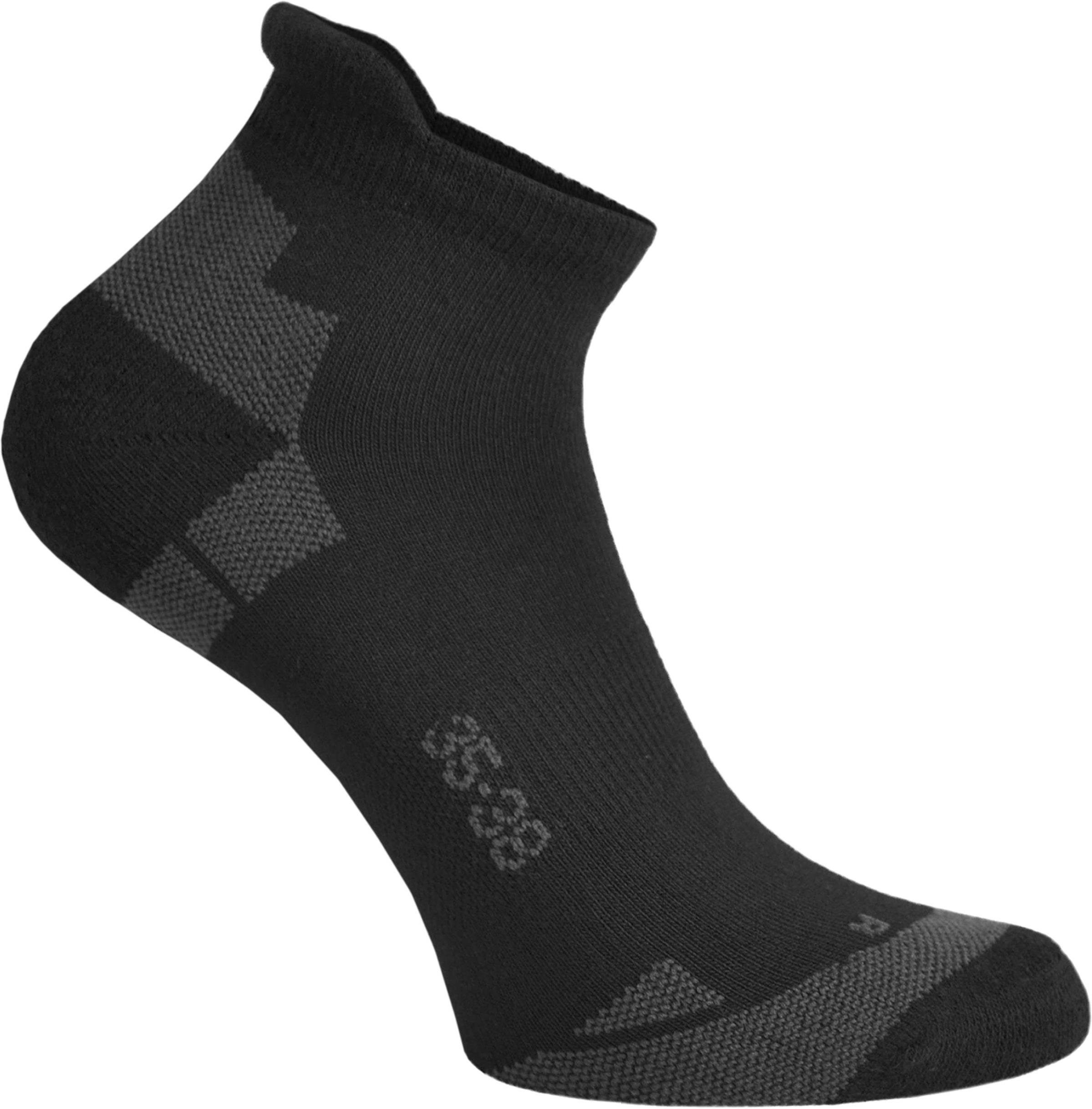 Coolmaxfaser Paar mit Sneakersocken Coolmax Paar) 6 Schwarz 6 Sneakersocken normani klimaregulierende Komfortferse (6er-Set,