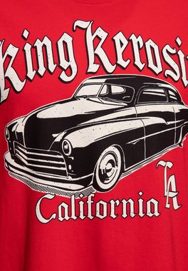KingKerosin Print-Shirt California Greaser (1-tlg) Front Print im Retro Muscle-Car Look