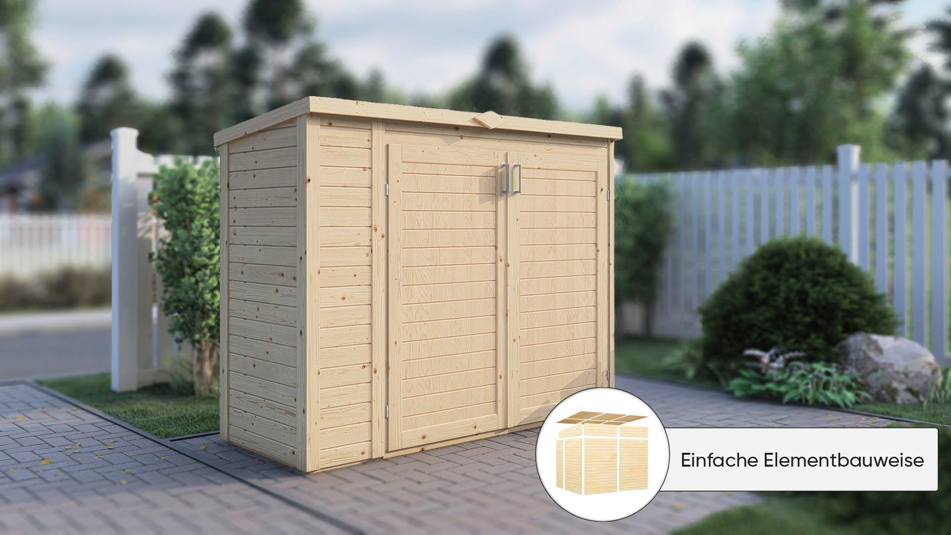 BERTILO Garten-Geräteschrank Multi 3, BxT: 203x88 cm