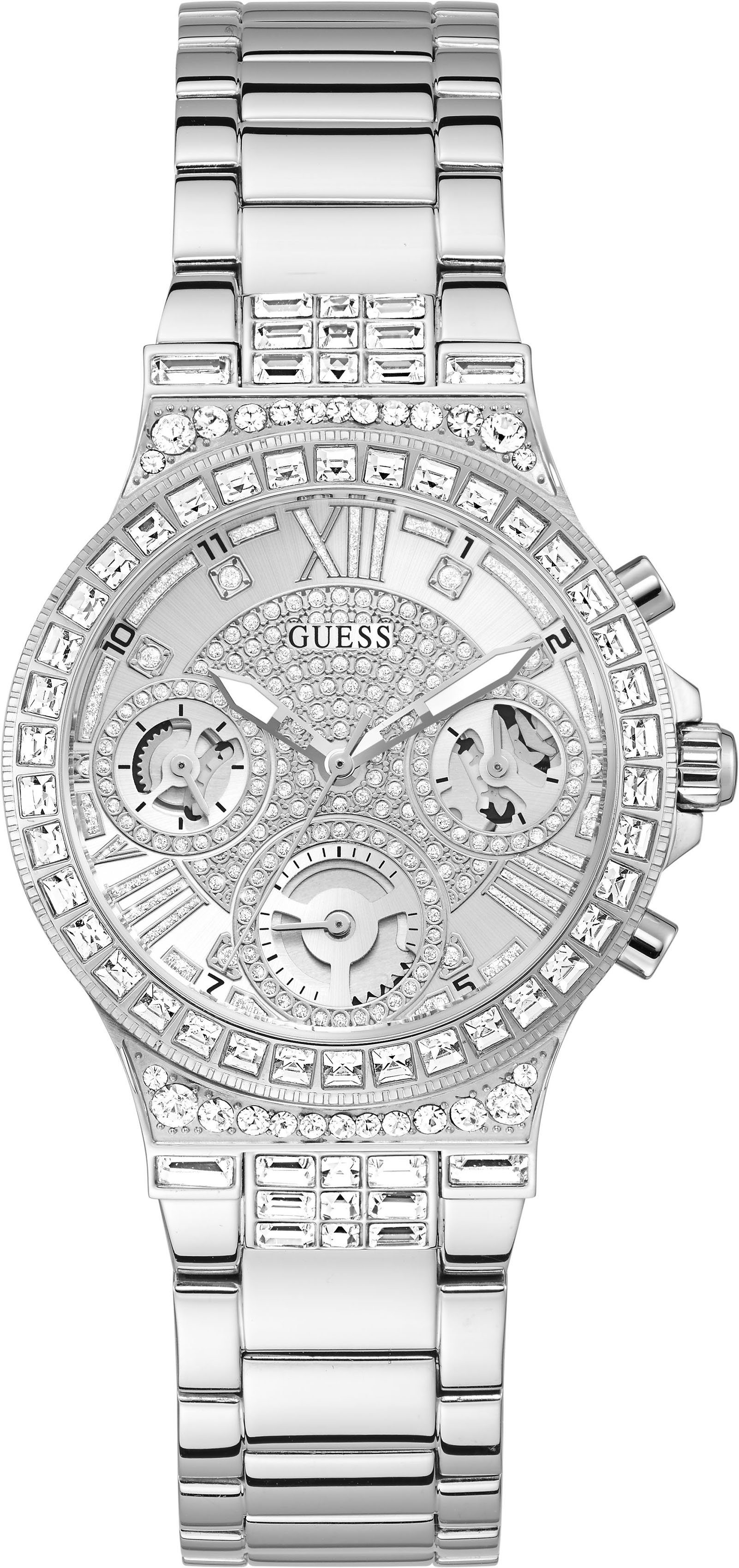 Guess Quarzuhr MOONLIGHT GW0320L1, Armbanduhr, Damenuhr, Kristallsteine, Ed günstig online kaufen