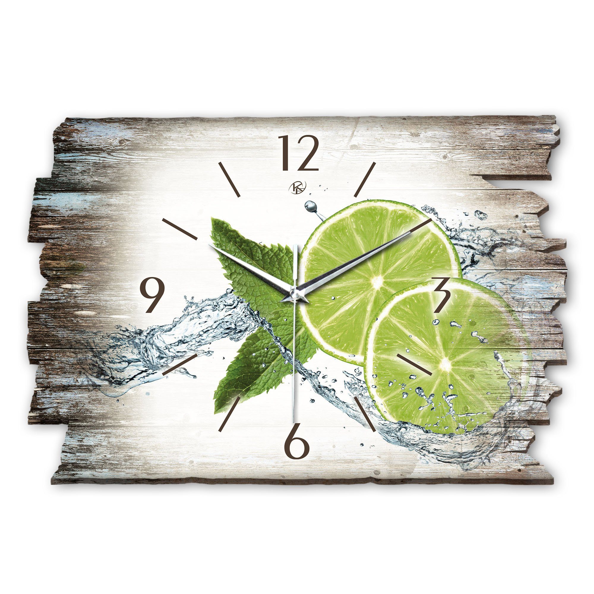 Kreative Feder Wanduhr Design-Wanduhr „Limette“ aus günstig online kaufen