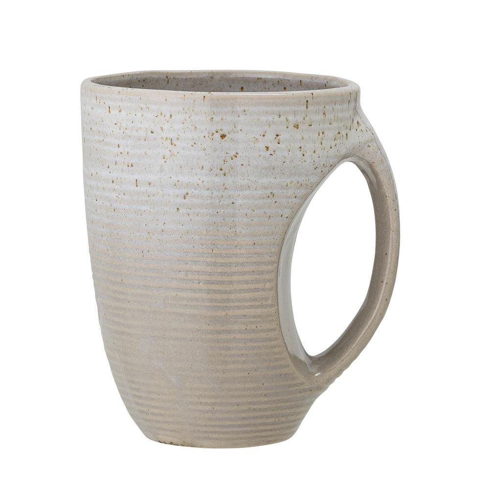 Bloomingville Tasse Taupe Tasse, grau 550ml Steingut große Kaffeetasse dänisches Design