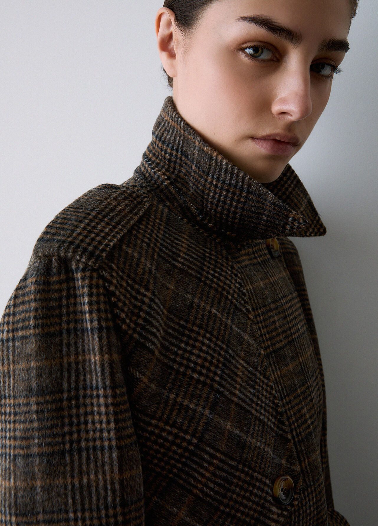 Liu Jo Wollmantel CAPPOTTO CINTURATO - Karierter Wollmantel - Damenmantel