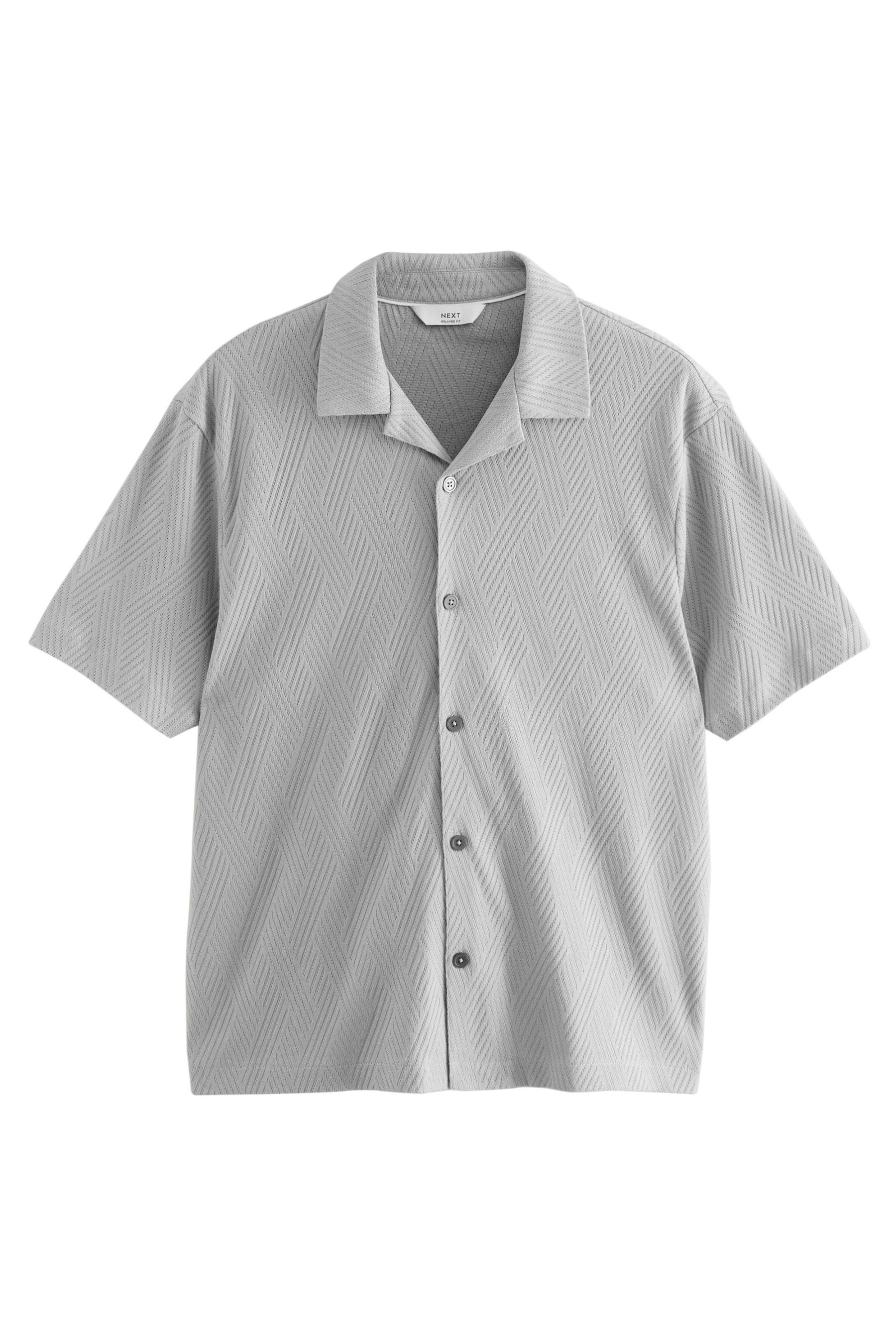 Next Poloshirt Strukturiertes Kurzarmhemd mit Kuba-Kragen günstig online kaufen