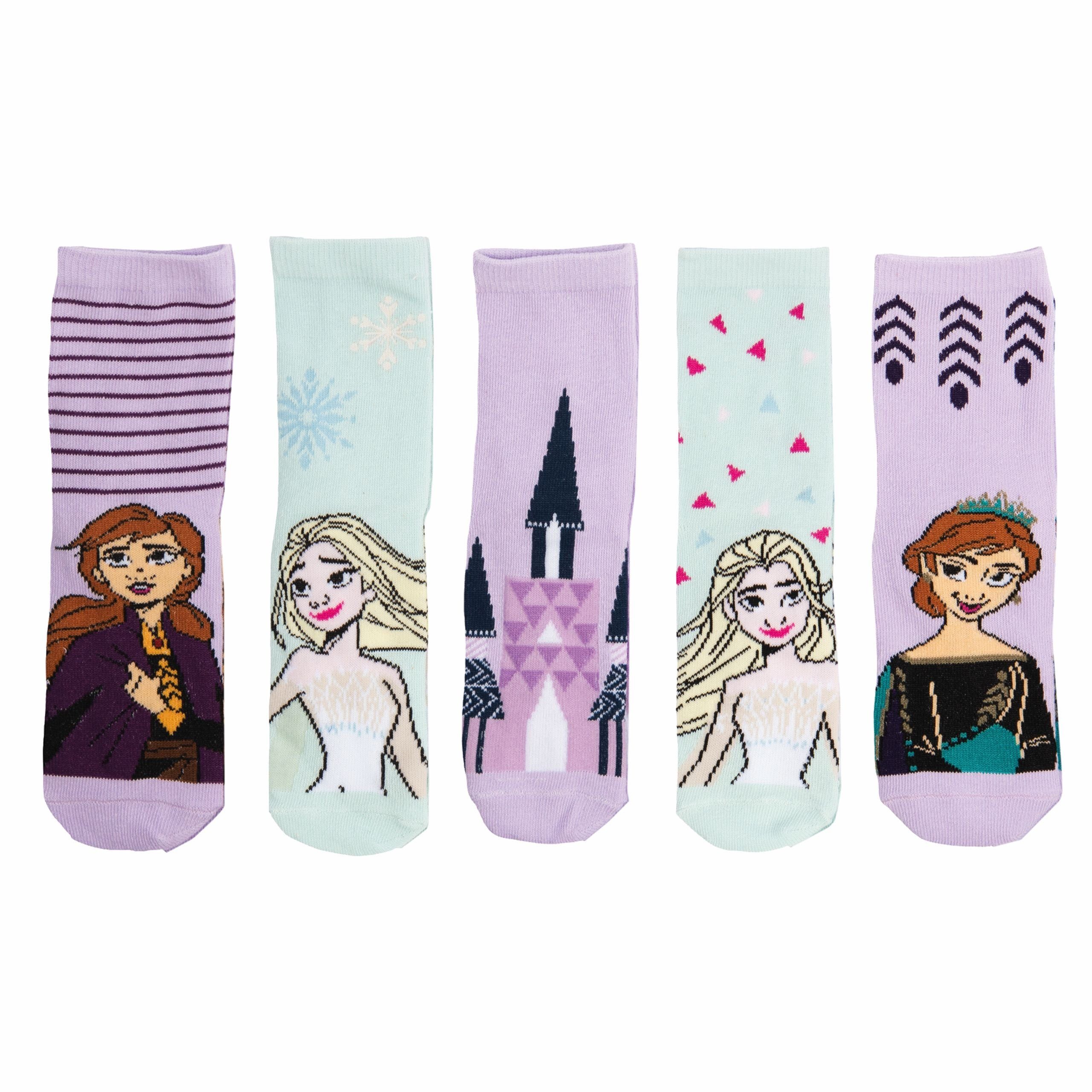 für United Socken Mädchen - Disney (5er Frozen Socken Die Labels® Eiskönigin Pack) Bunt