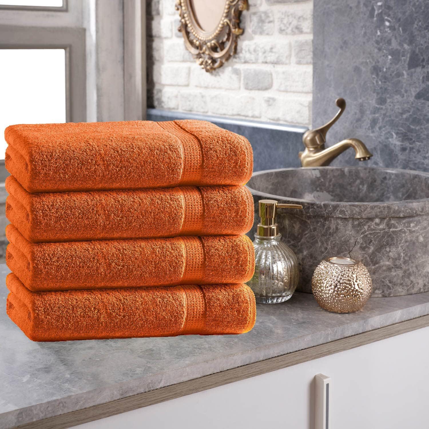 TRENDBUY24 Handtuch Set Handtücher Duschtücher Gästetücher Baumwolle Frottee Premium 4er Set, 100% Baumwolle (4-St), Duschtuch