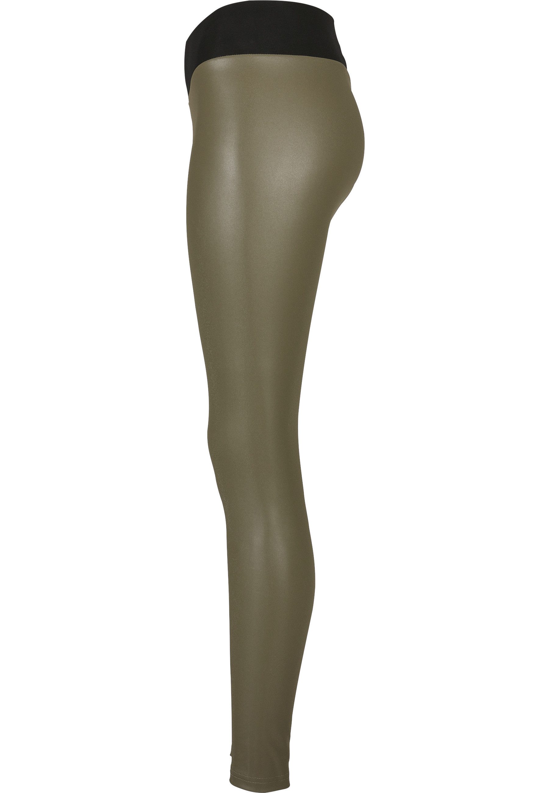 URBAN CLASSICS Leggings Urban Classics Damen Ladies Faux Leather High Waist Leggings (1-tlg)