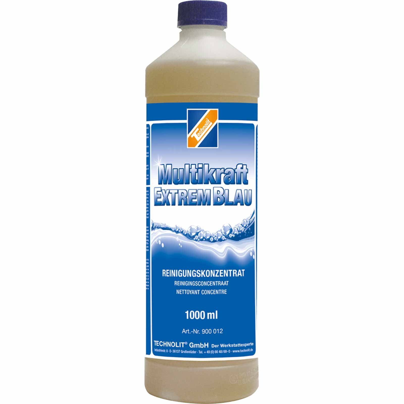 Multikraft EXTREMBLAU Grundreiniger alkalisch 1L Konzentrat Fettlöser Grundreiniger