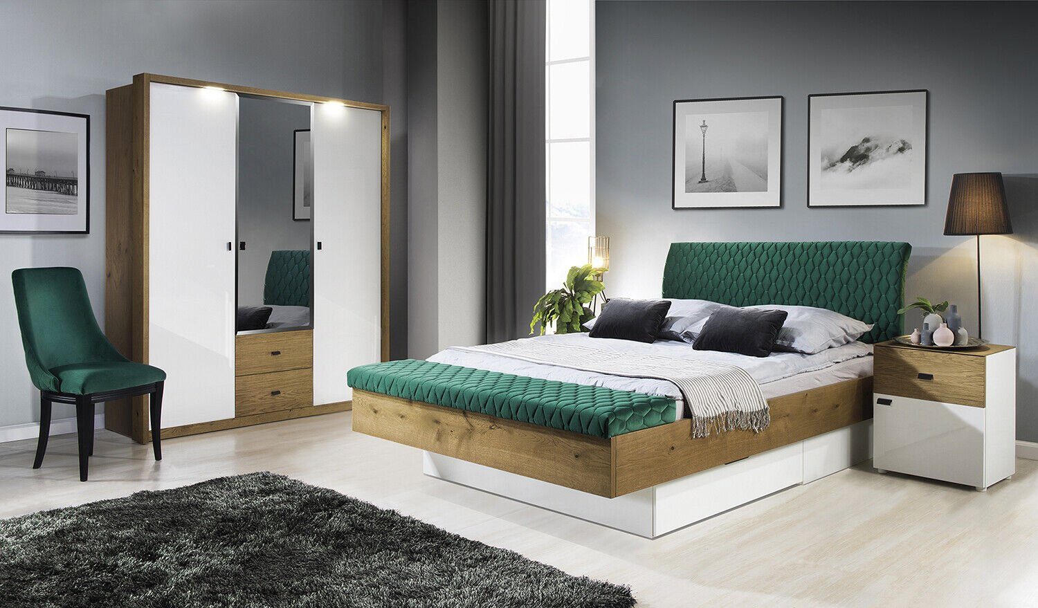 JVmoebel Stil Schrank Schlafzimmer Kleiderschrank Italienische Kleiderschrank Schränke Holz