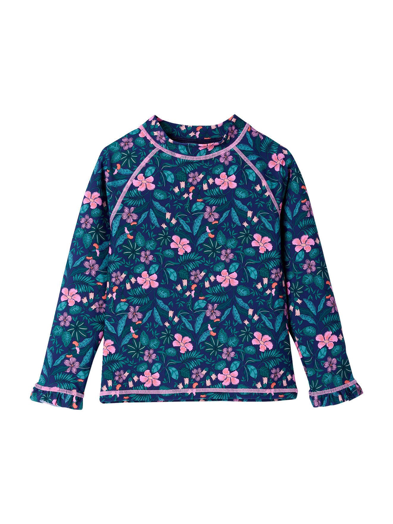 vertbaudet Badeanzug Mädchen Badeshirt mit UV-Schutz