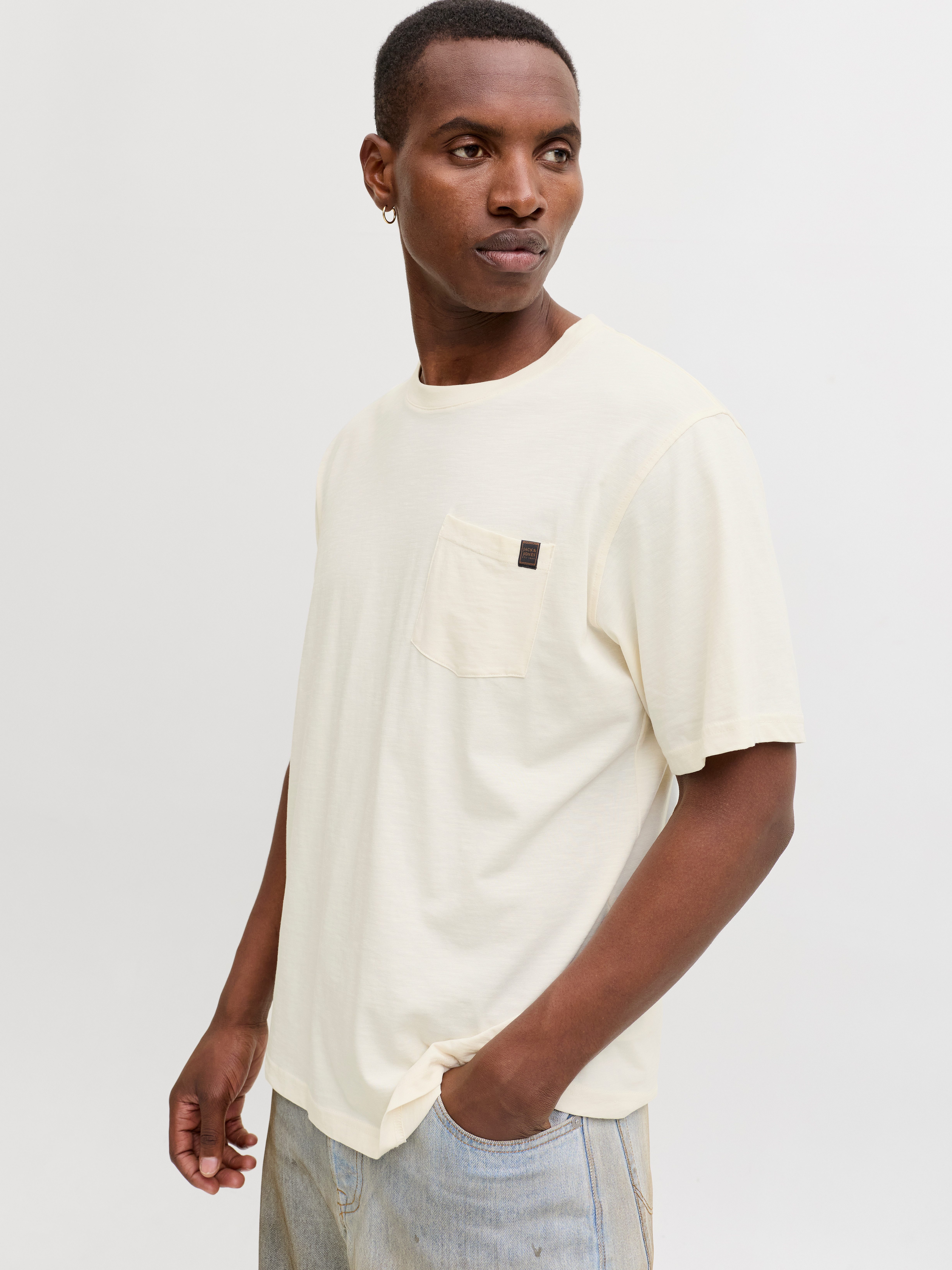 Jack & Jones Kurzarmshirt JJEDOVER SLUB TEE SS NOOS Baumwollmischung, relax günstig online kaufen