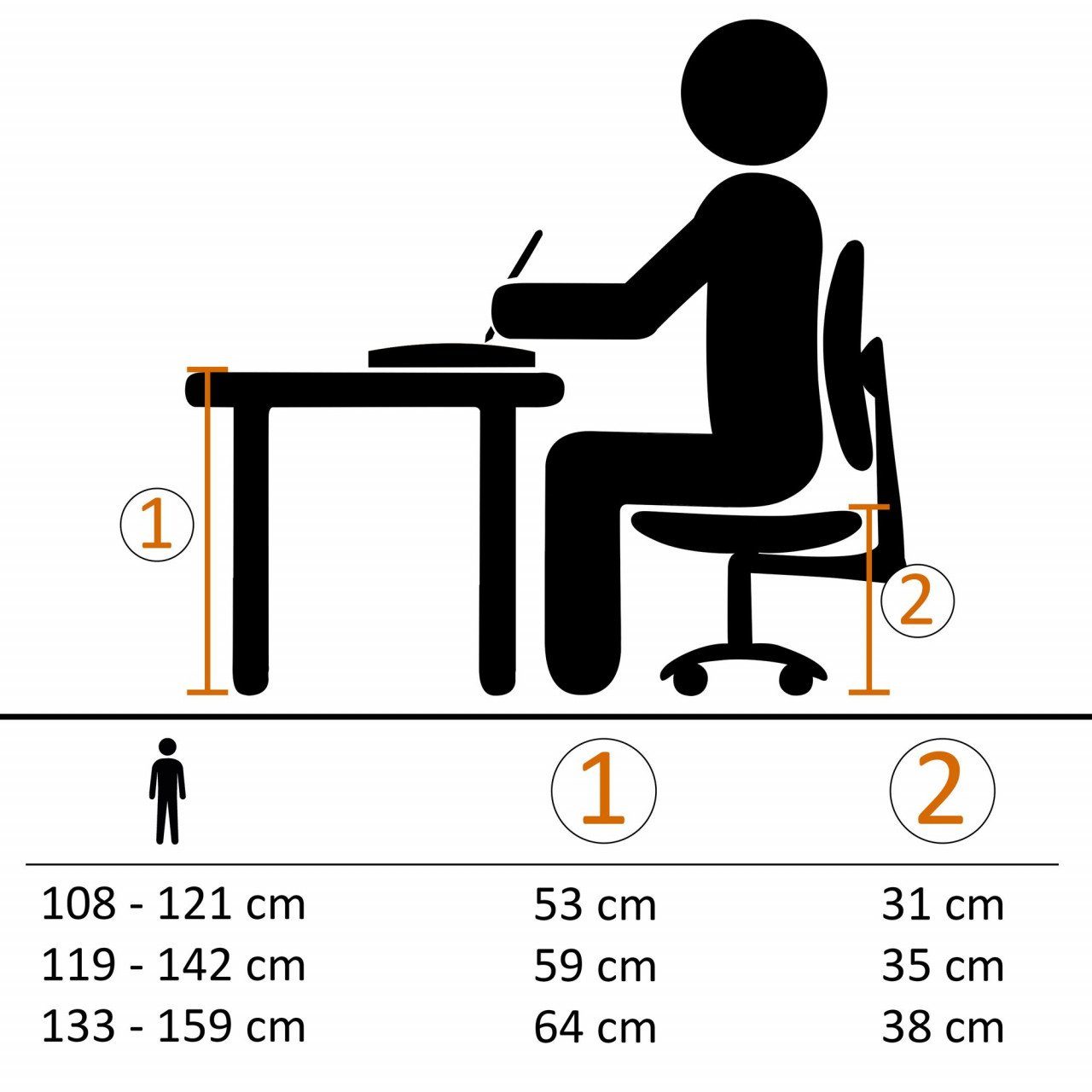 Lehne Kinder LUKAS Kinder-Drehstuhl Kinder-Schreibtischstuhl Rollen mit 6 Bürostuhl für furnicato ab