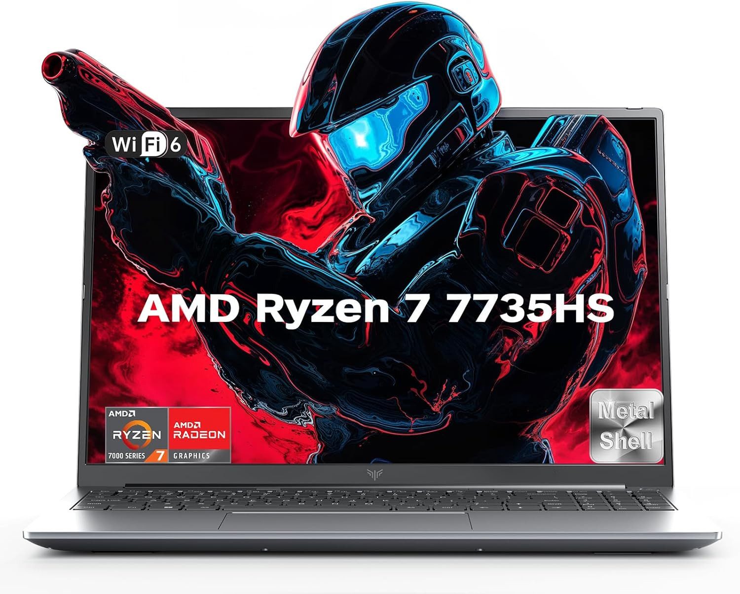 ACEMAGIC RX16 Notebook (AMD 7735HS Ryzen™ 7 7735HS, AMD Radeon™ 680M, 512 GB SSD, 8-core CPU, AMD Radeon™ 680M,16GB DDR5 RAM,512GB NVMe SSD)