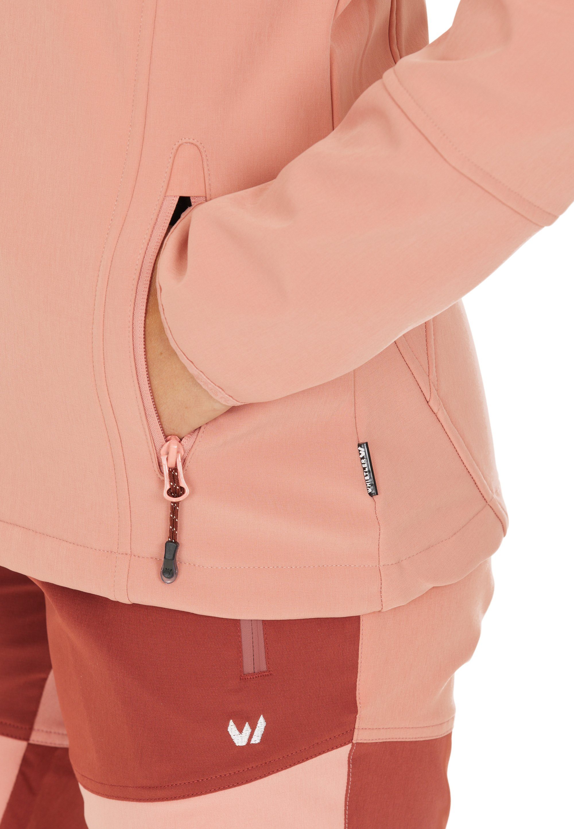 WHISTLER Softshelljacke Covina wasser- winddichtem Funktionsmaterial und rosa mit