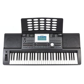 FAME Entertainer-Keyboard (G-3000 Homekeyboard mit 61 Tasten, 128 Stimmen, 737 Sounds, 240 Styles, 160 Songs, Linearsequencer, MIDI-Dateiwiedergabe, Reverb & Chorus Effekte, 2x 40W Lautsprecher, MIDI I/O, Sustainpedal-Anschluss, Audio Ein- und Ausgänge, Keyboards, Entertainer Keyboards), G-3000 Homekeyboard, 61 Tasten, 128 Stimmen
