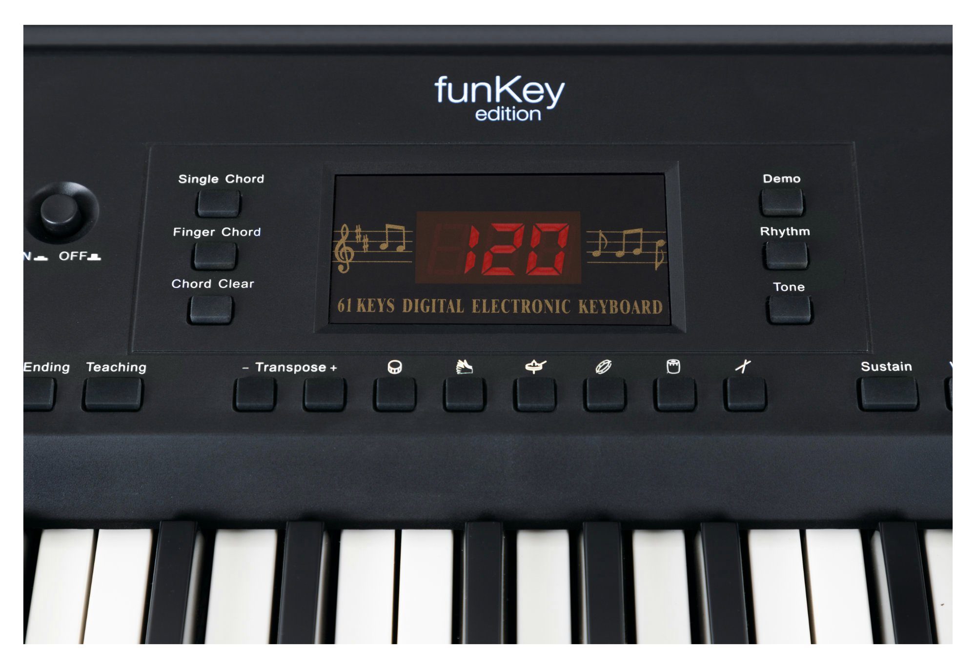 FunKey Home-Keyboard 61 Edition (300 Sounds, 300 Rhythmen), mit Begleitautomatik und intelligente Lernfunktion