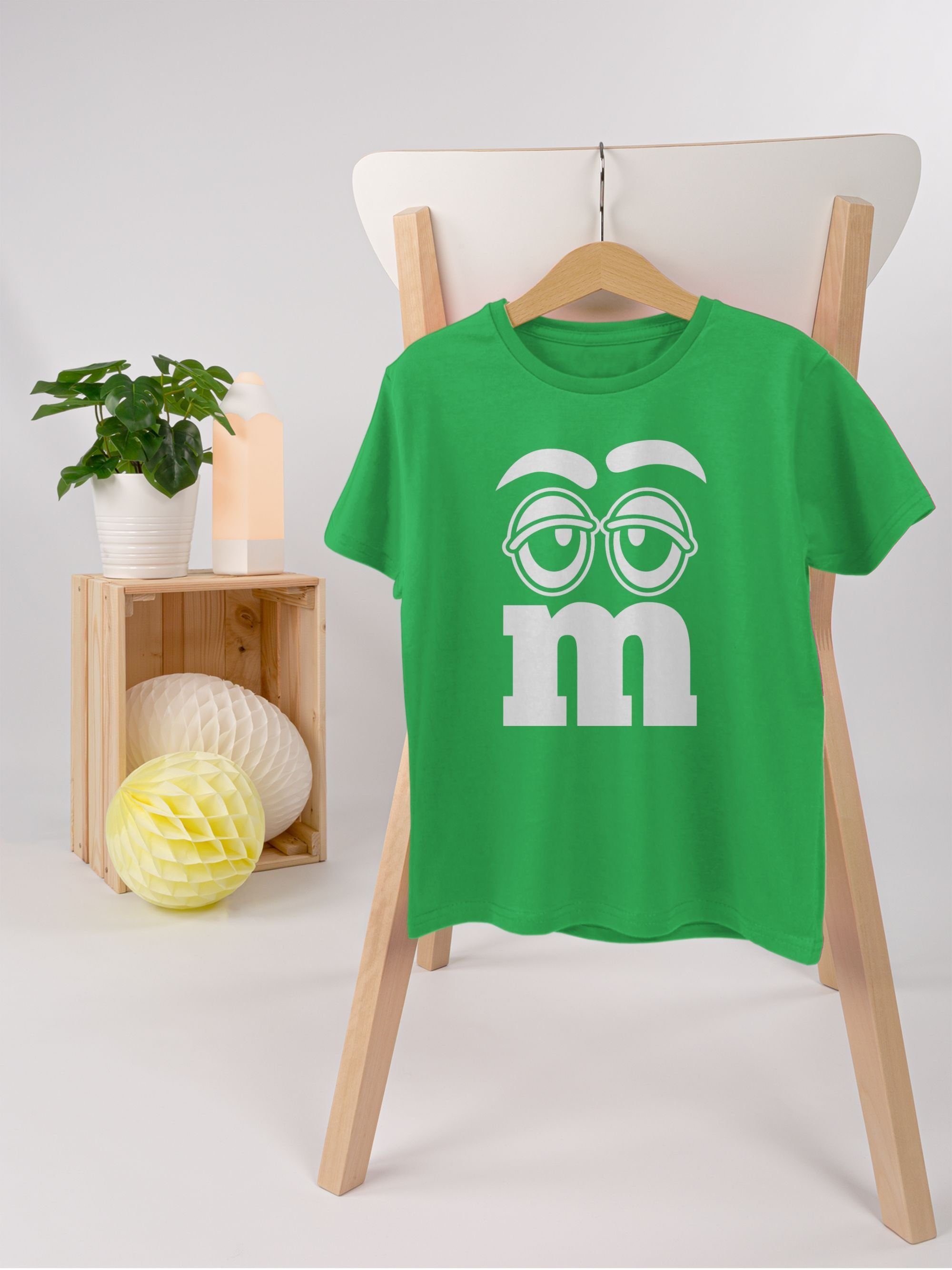 Shirtracer T-Shirt Faschingskostüm Gruppenkostüm M&M Aufdruck Gesicht I M und M I MM Auge (1-tlg) Karneval & Fasching