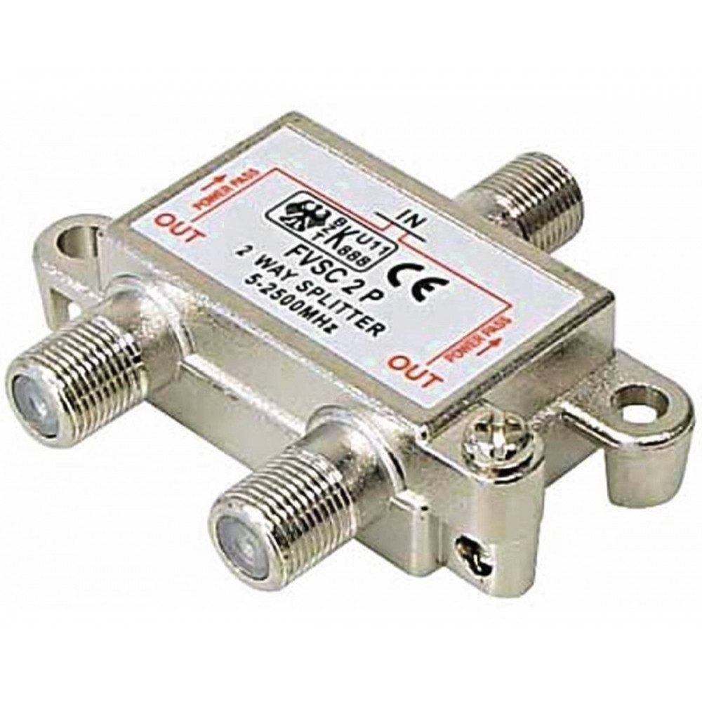 Transmedia Transmedia FVSC 2 PL Breitband-Verteiler. Computer-Kabel, 2-fach, 2-fach, Robuste Bauweise für Langlebigkeit