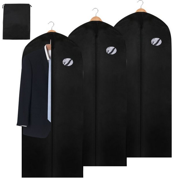 Clanmacy Kleidersack “3-5St. Kleidersack mit Schuhtasche Kleiderhülle Schutzhülle 100 x 60 cm 128 x 60 cm 150 x 60 cm”