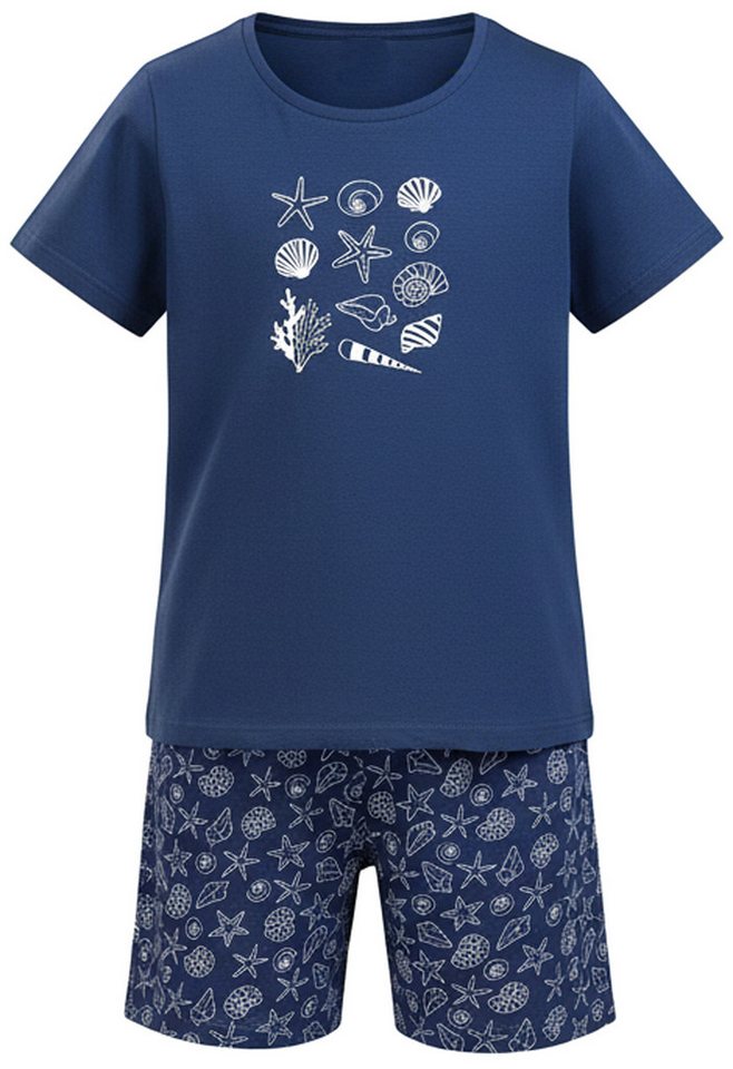 comtessa Schlafanzug Comte Kids (Set, 2 tlg., 2-teilig) Mädchen Pyjama Shorty Kurzarm Baumwolle